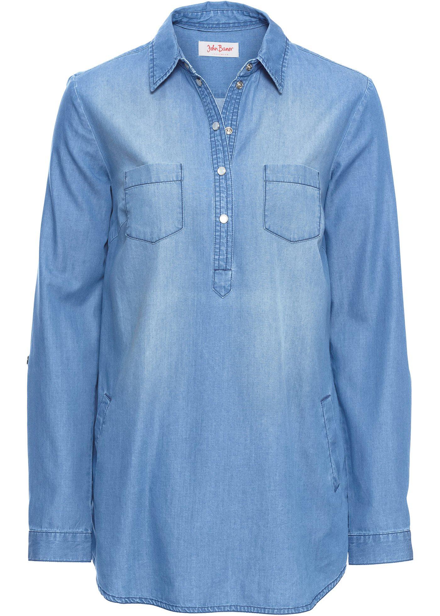 Tunique en jean, manches longues