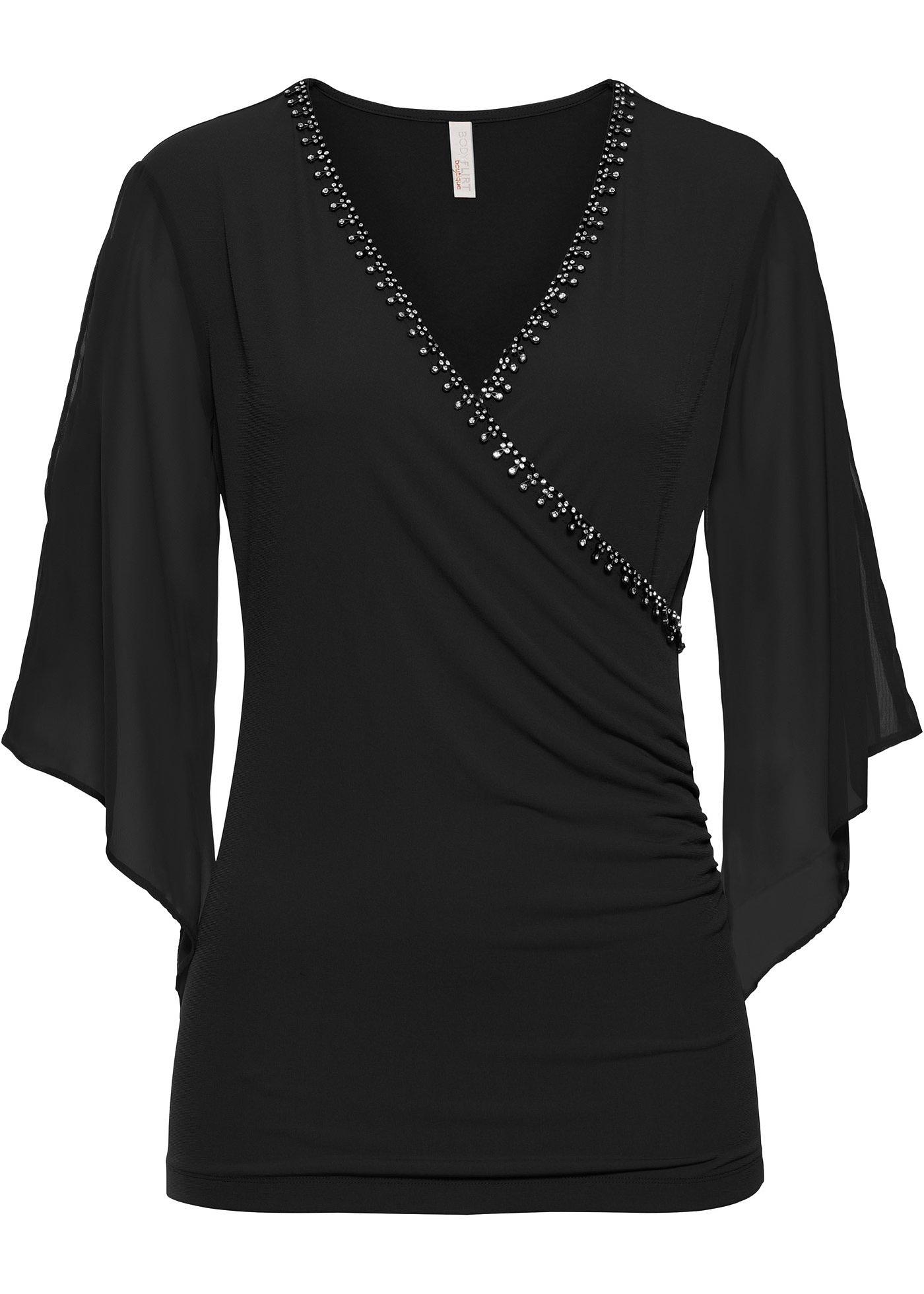 Blouse avec pierres brillantes
