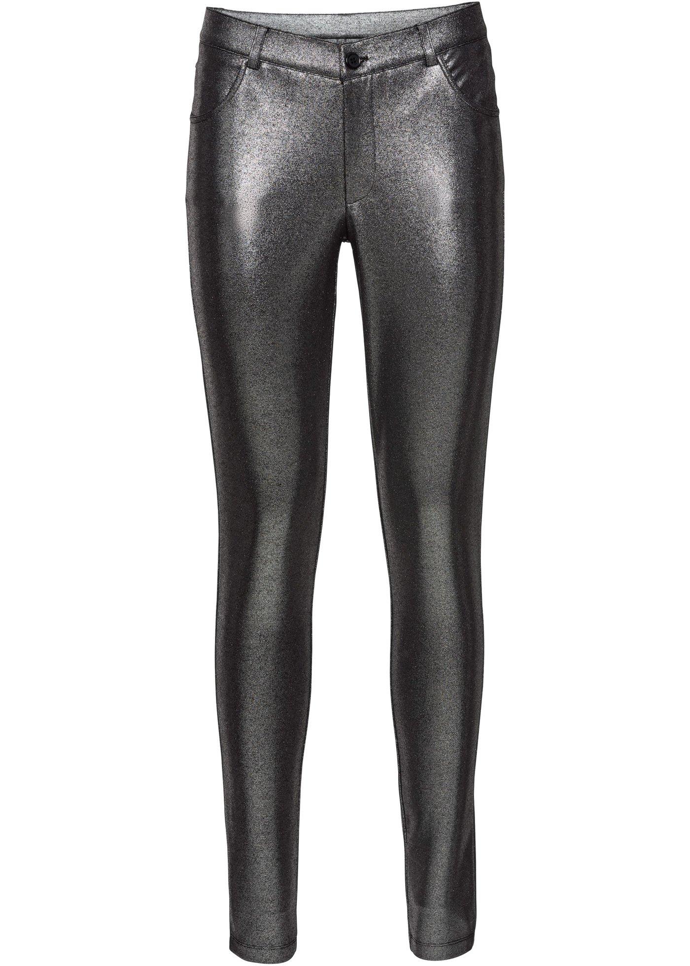 Pantalon en jersey effet métallique