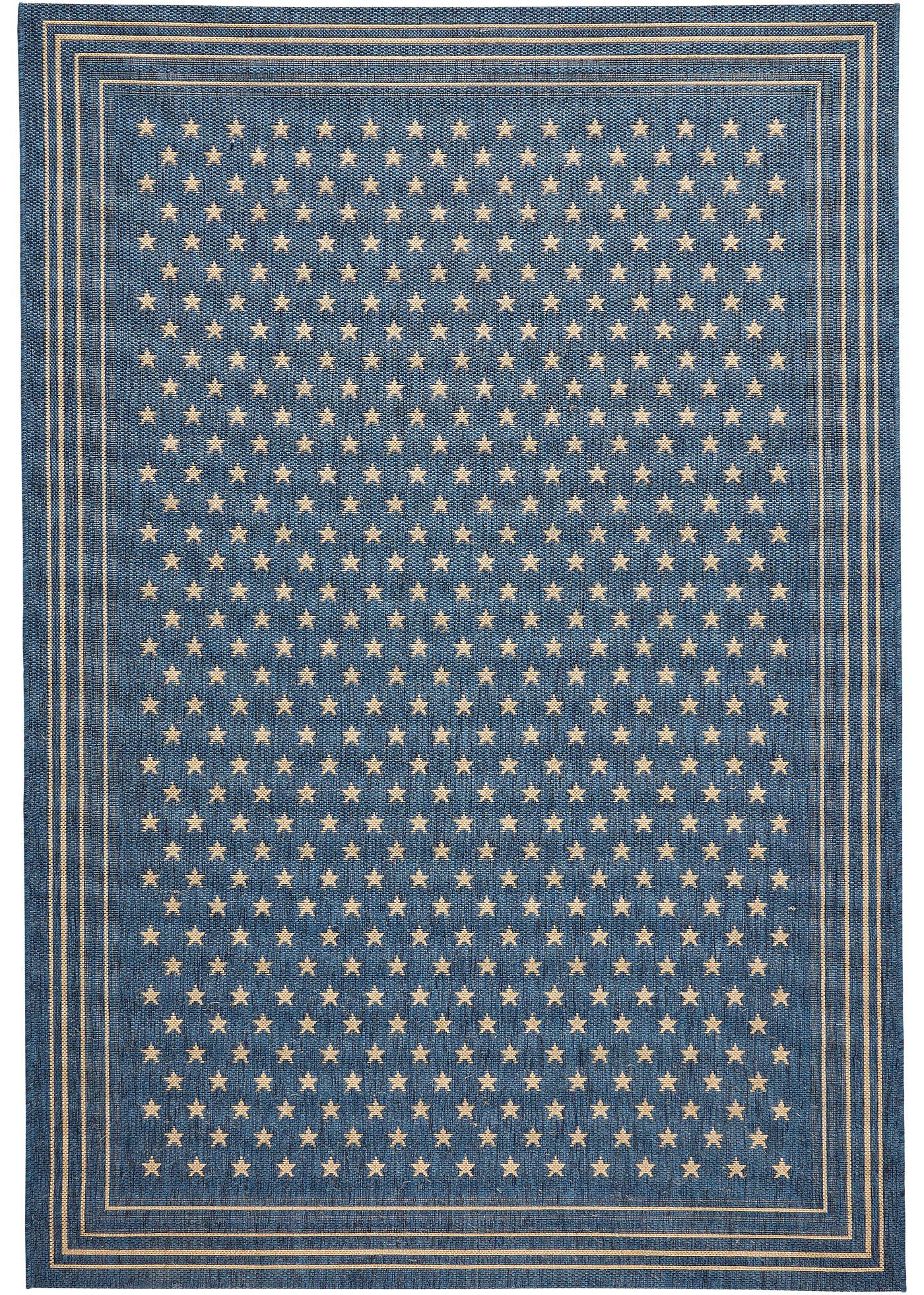 Tapis intérieur/extérieur avec étoiles et bordures
