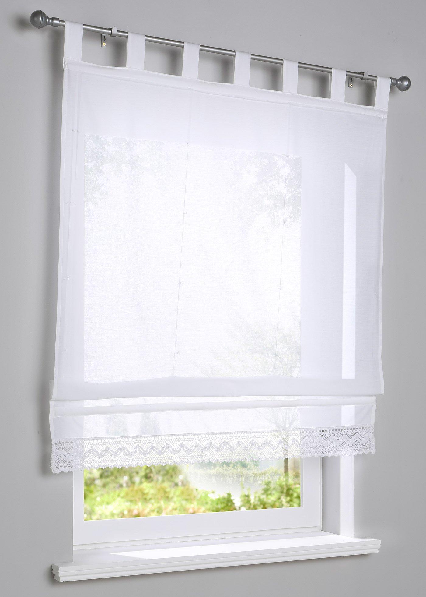 Store bateau semi-transparent avec bordure crochet