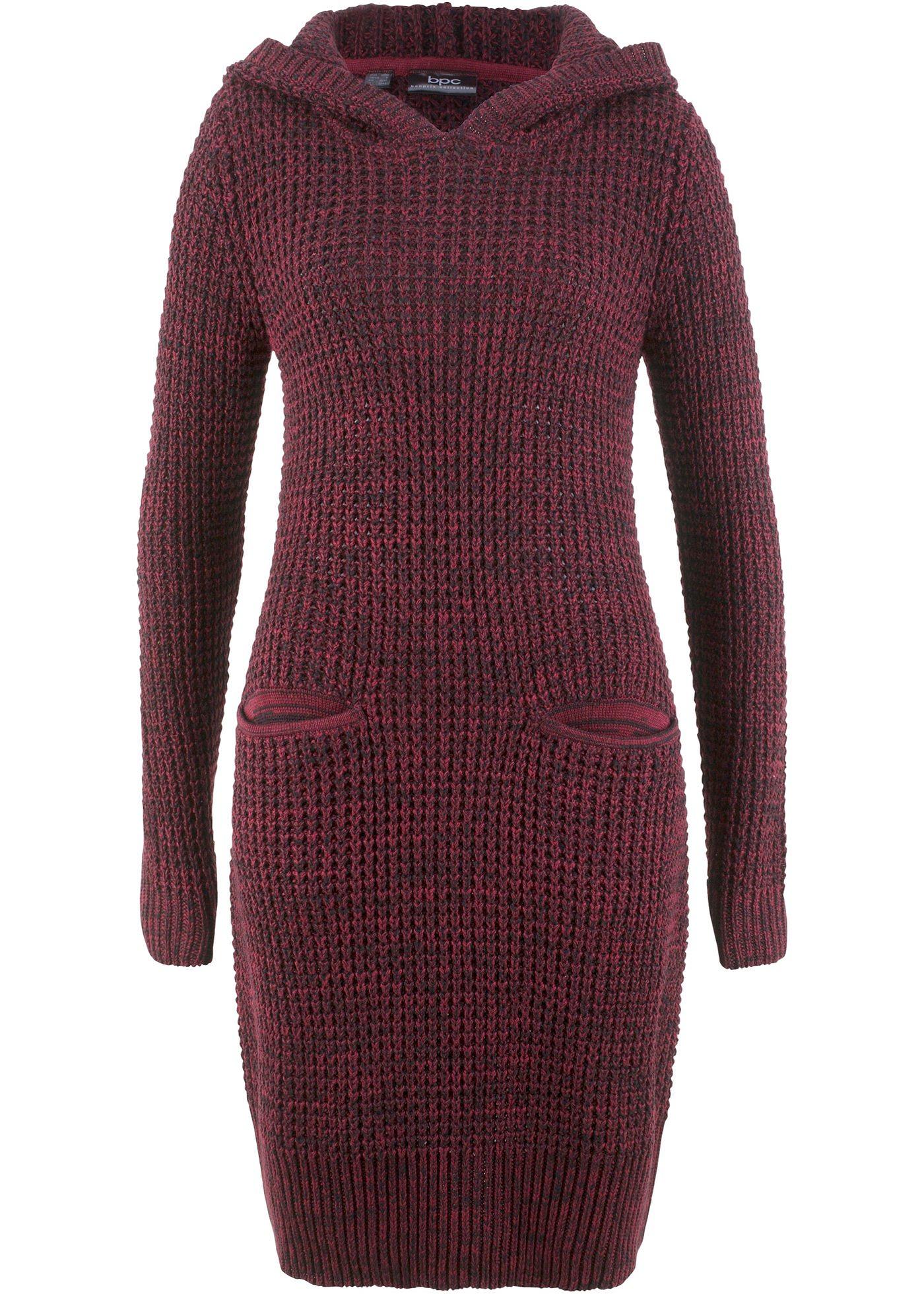 Robe en maille à capuche