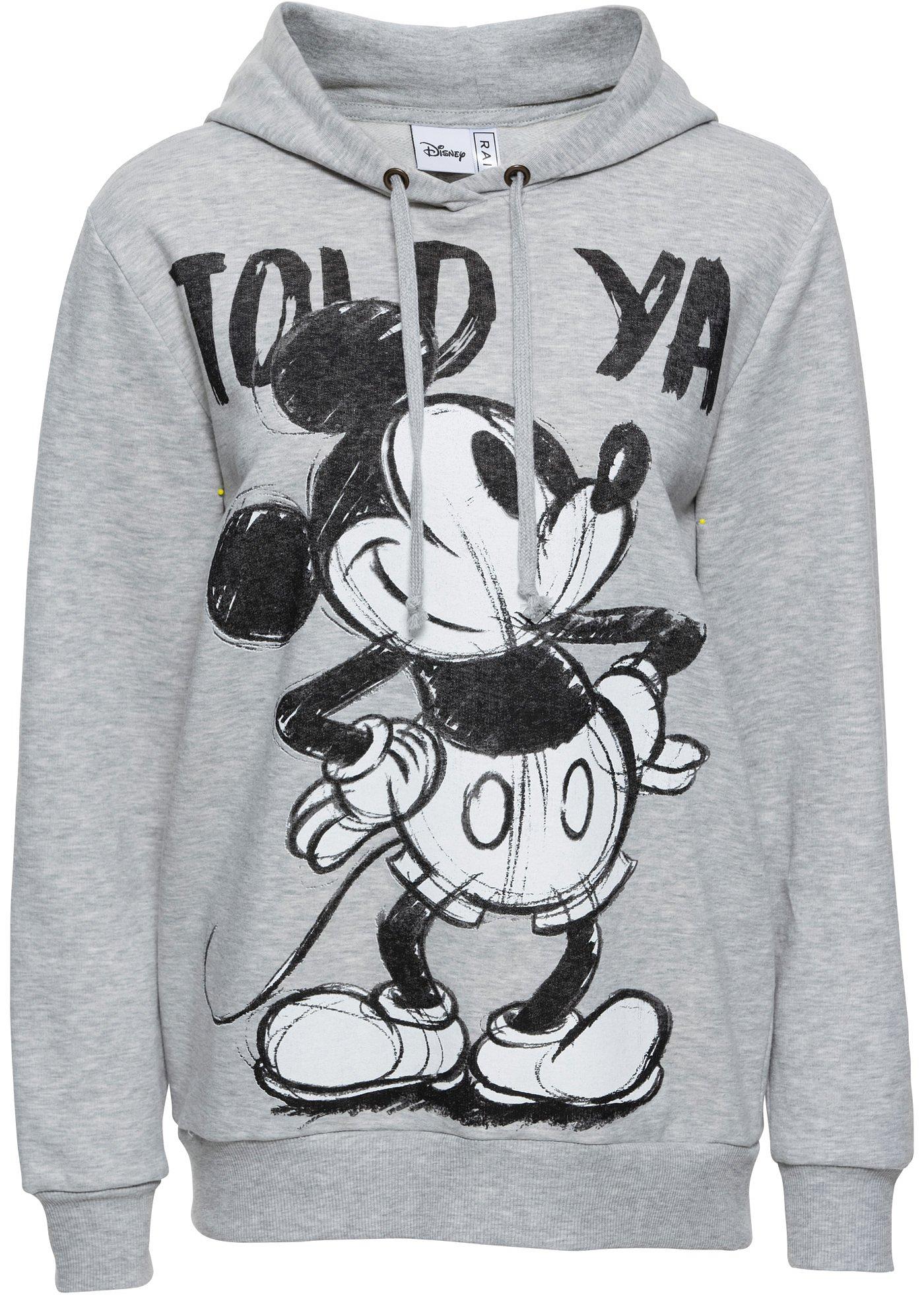 Sweat-shirt à capuche avec imprimé Mickey Mouse