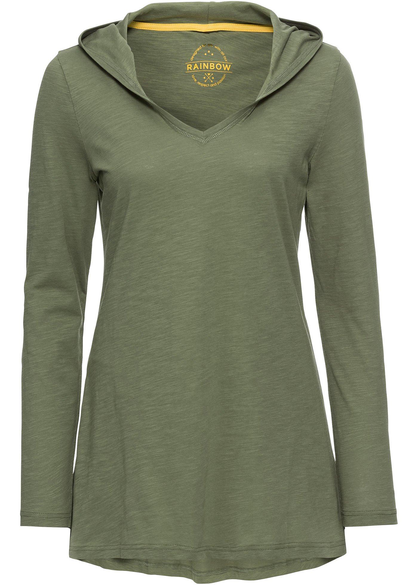 T-shirt long à capuche