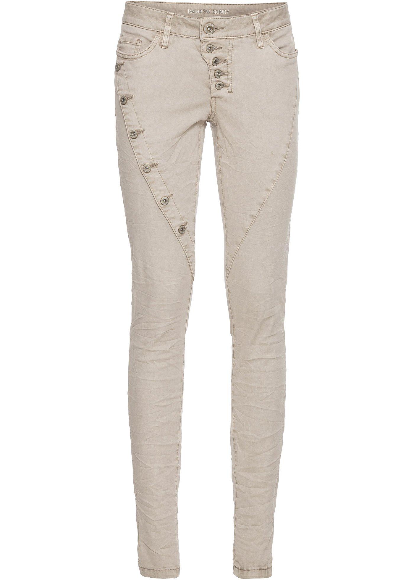 Pantalon avec patte de boutonnage en biais