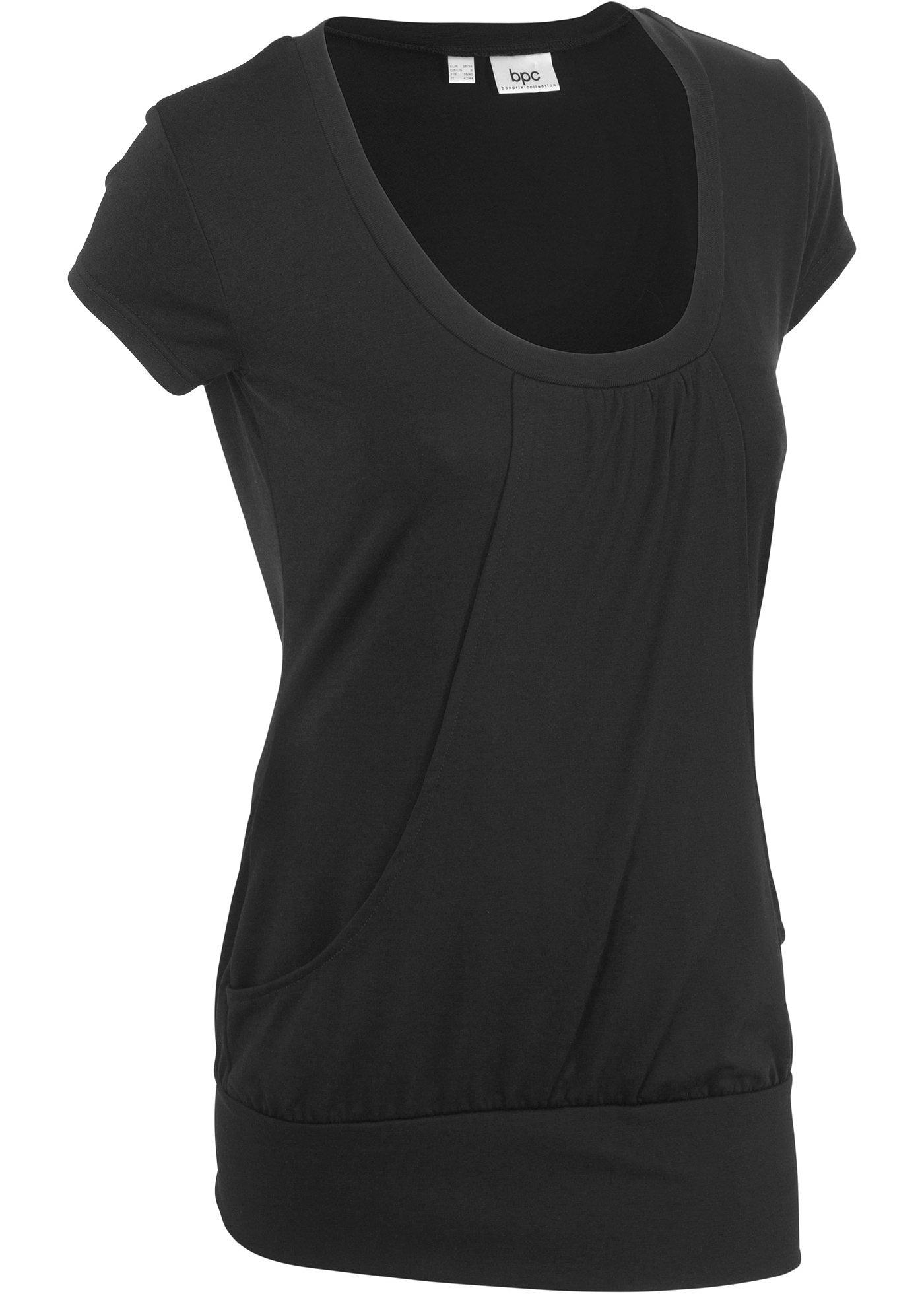 T-shirt long de sport extensible, manches courtes