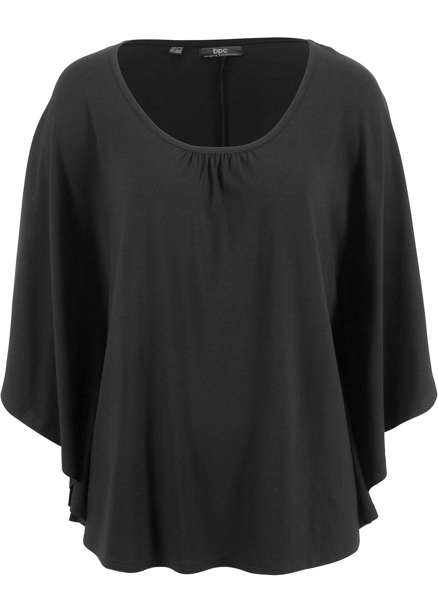 T-shirt à manches chauve-souris flatteur avec viscose