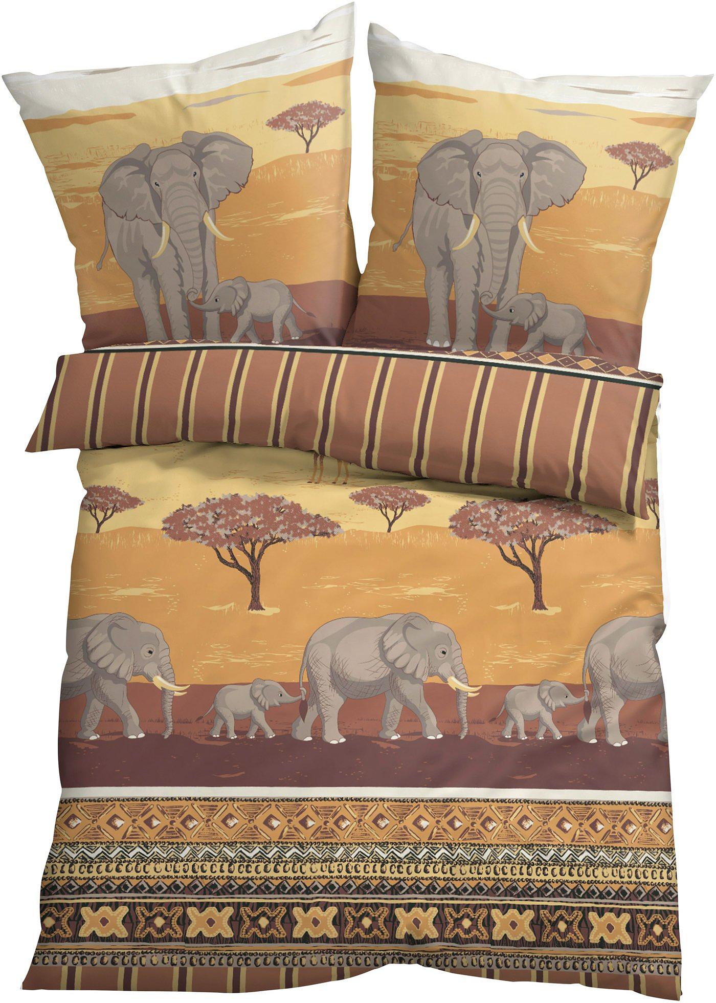 Parure de lit motifs éléphants