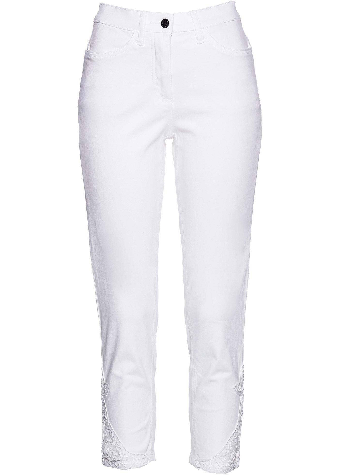 Image de Jean extensible 7/8 avec dentelle