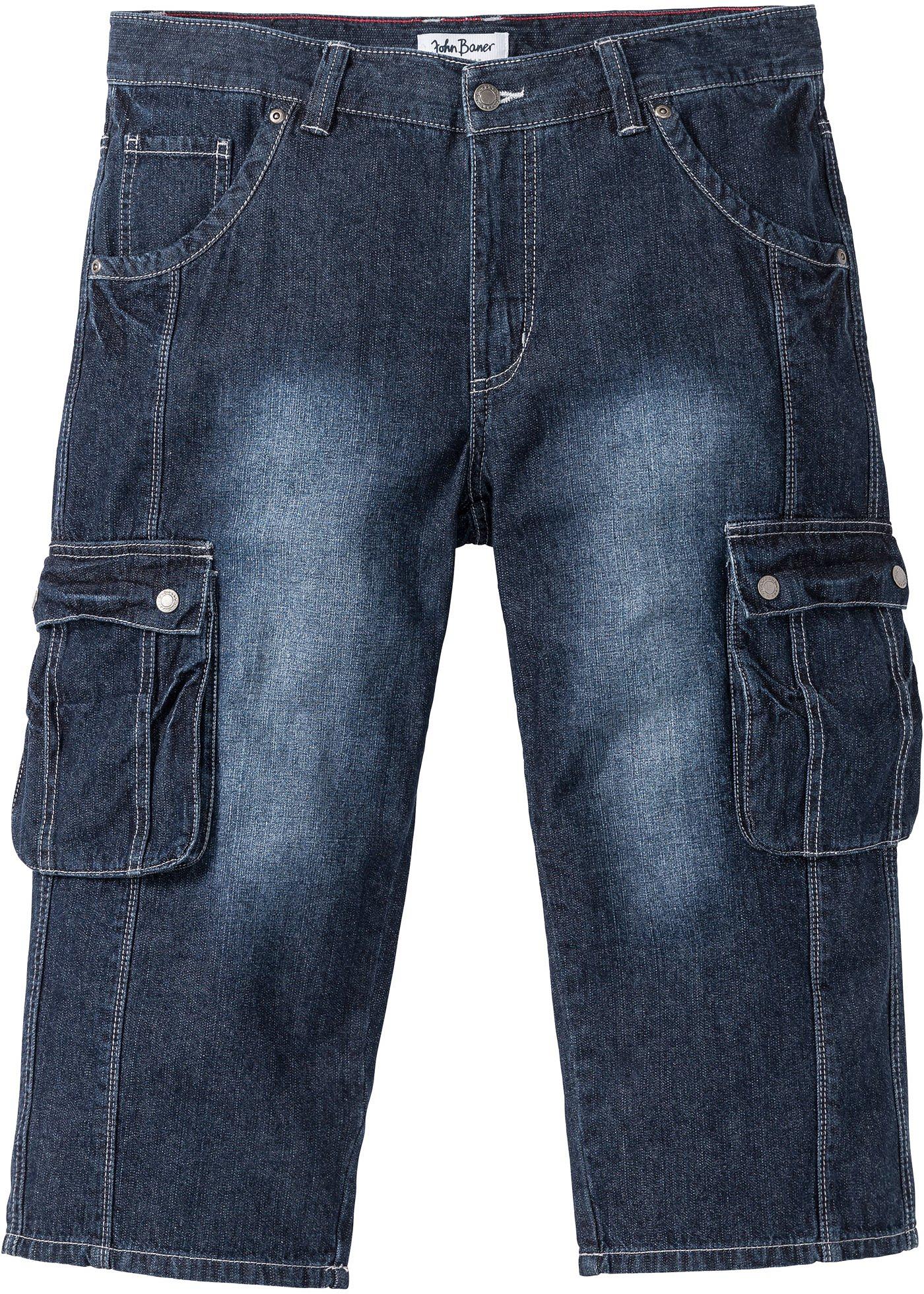 Jean 3/4 avec poches cargo Regular Fit