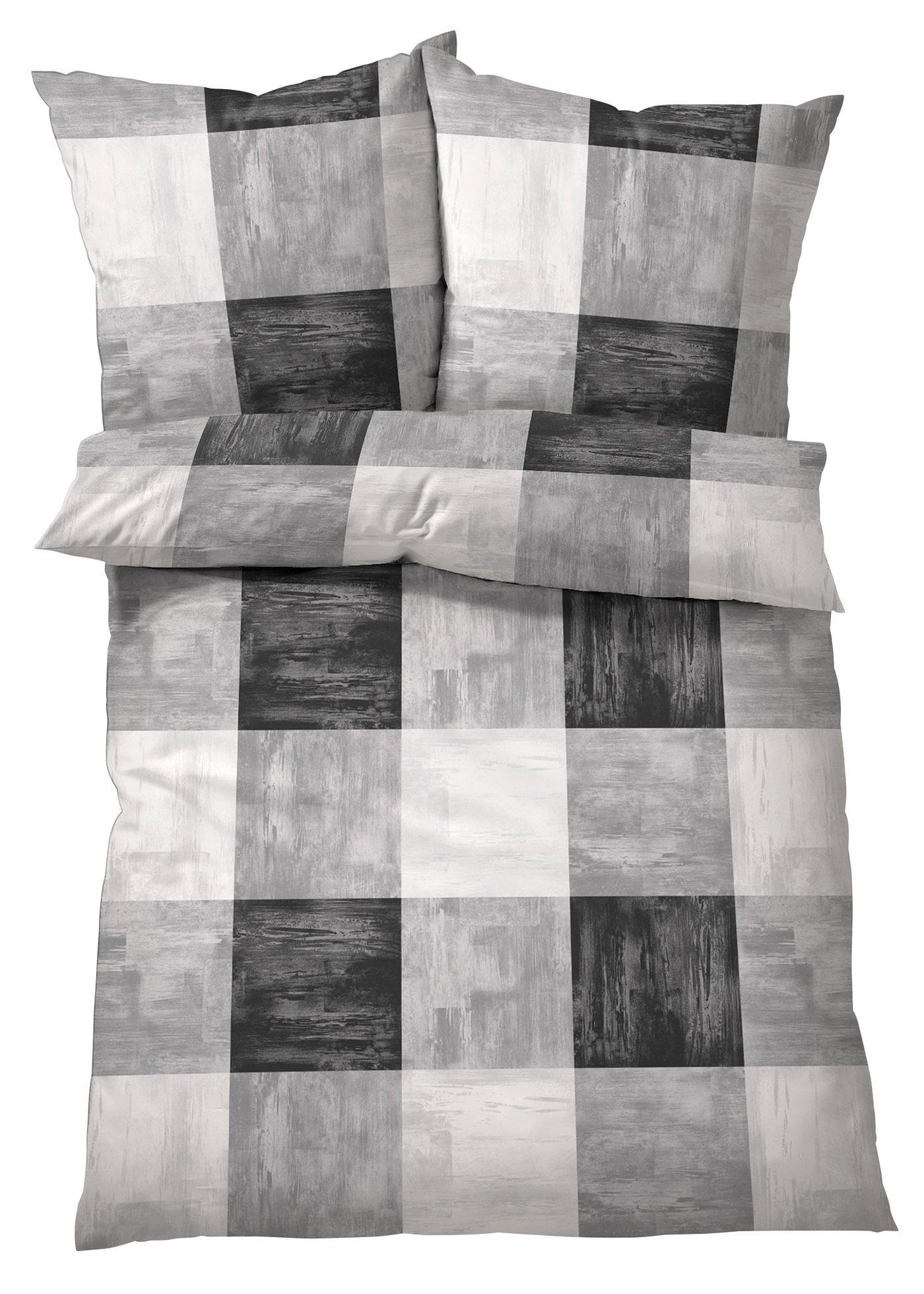 Parure de lit à carreaux