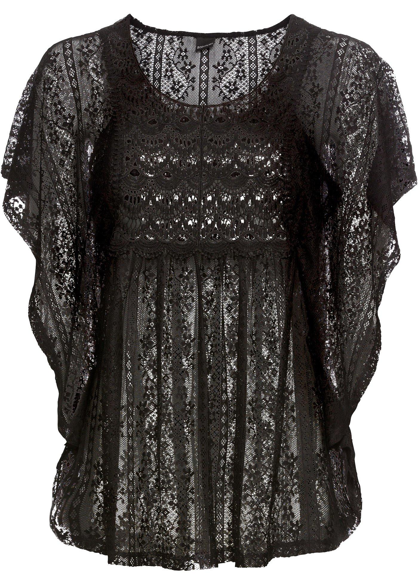 T-shirt tunique en dentelle