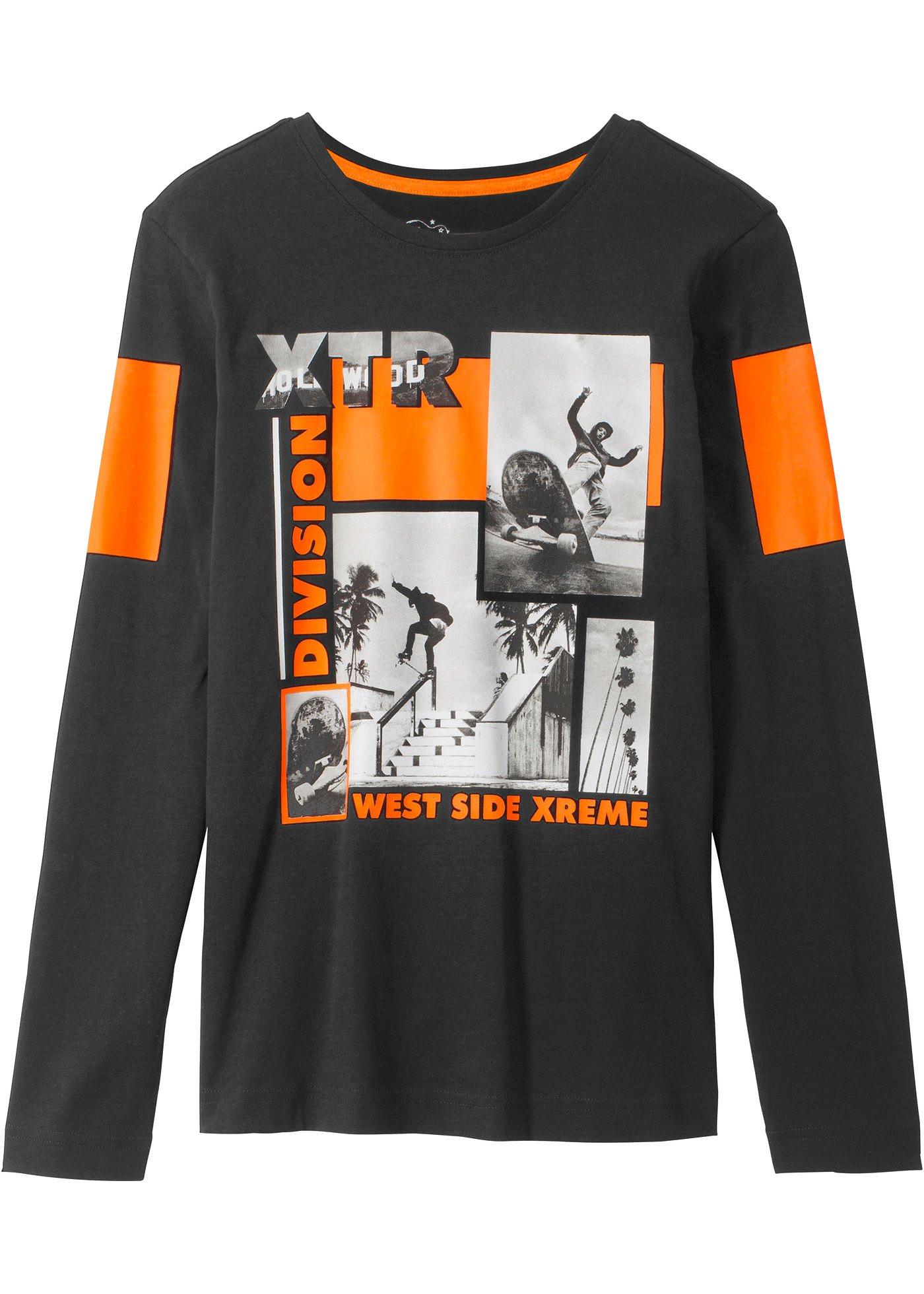 T-shirt manches longues garçon à imprimé cool