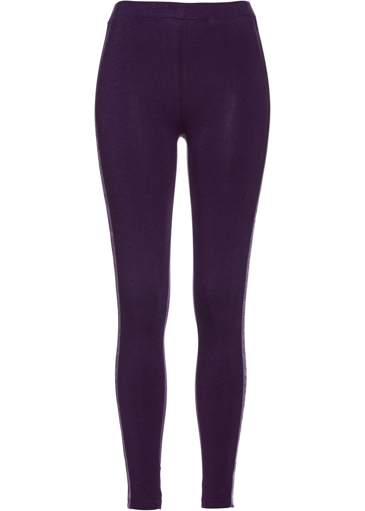 Legging avec bandes en velours
