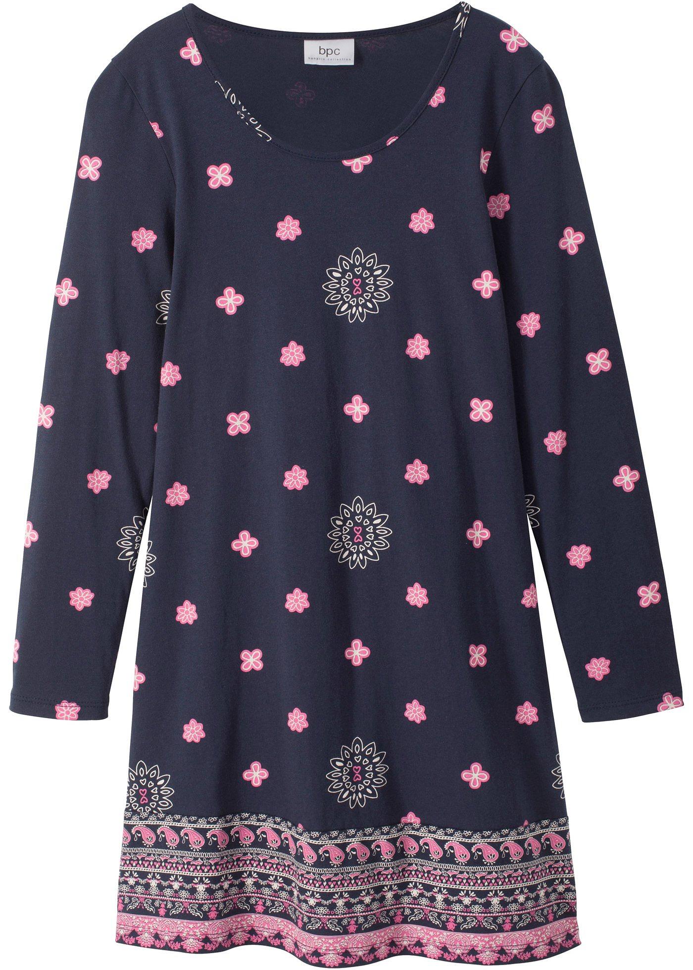 Robe fille à manches longues en jersey