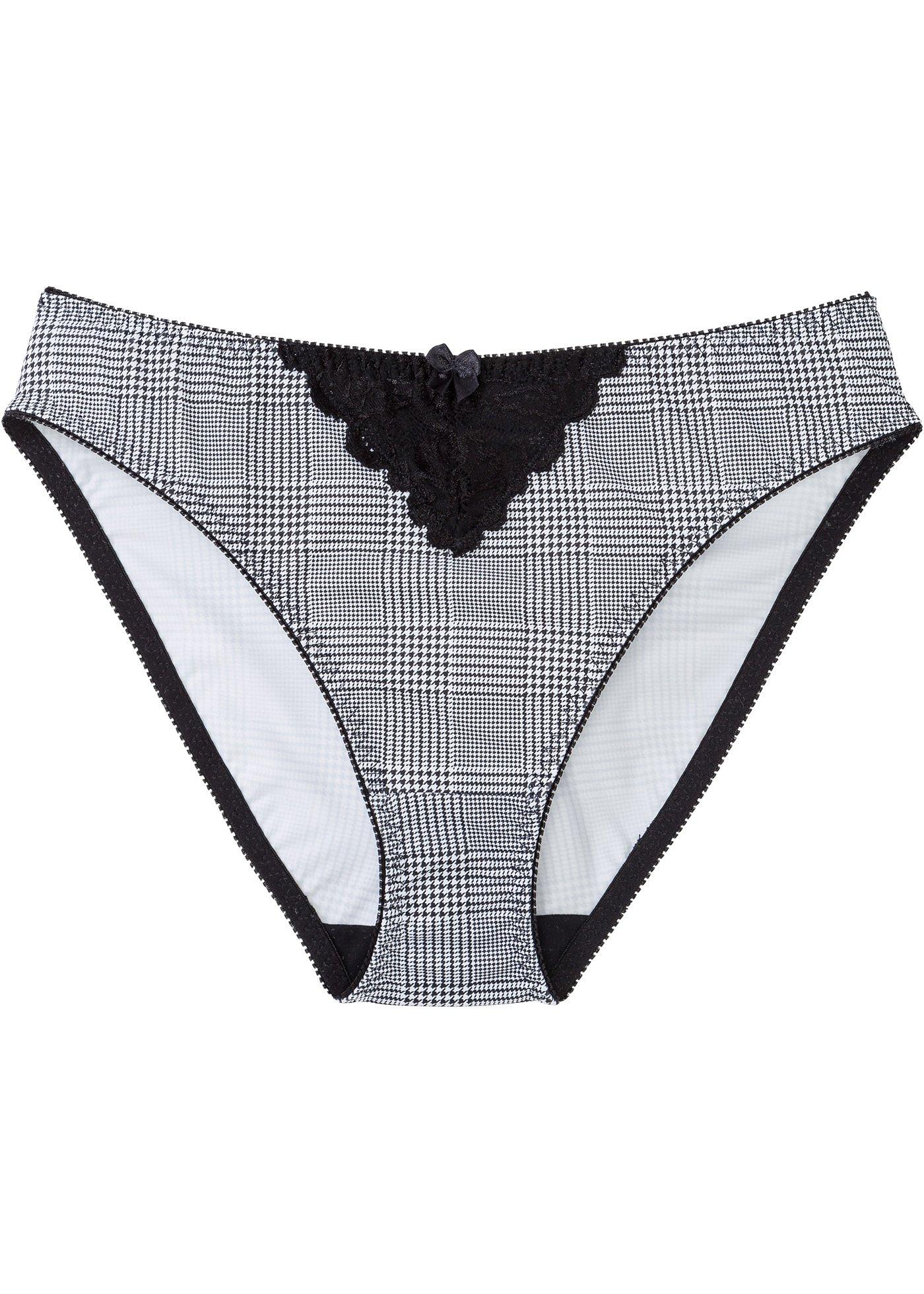 Slip à carreaux agrémenté de dentelle