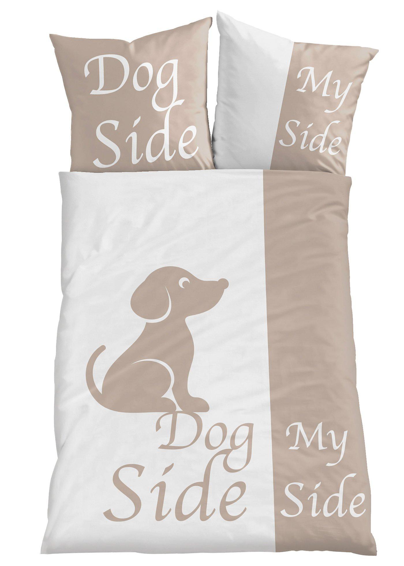 Parure de lit réversible motif chien