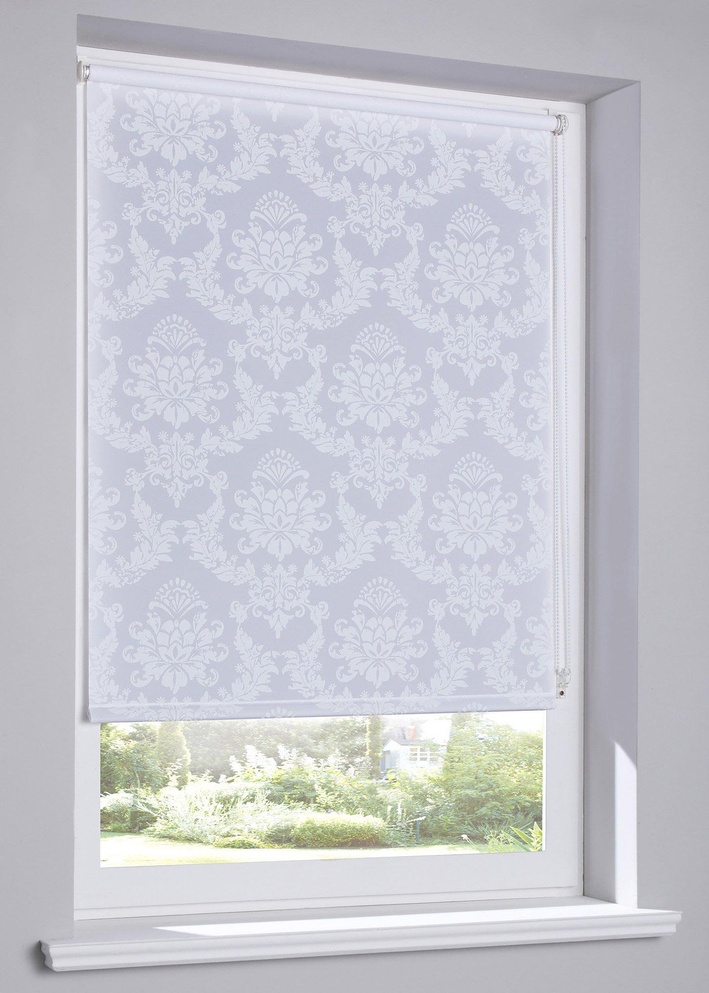 Store enrouleur brise-vue à imprimé ornement