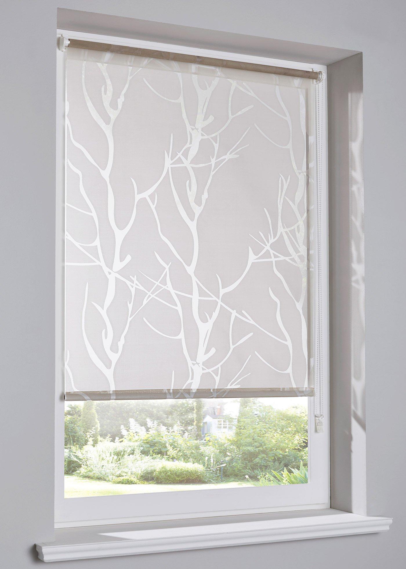 Store enrouleur brise-vue motif sarment dévoré