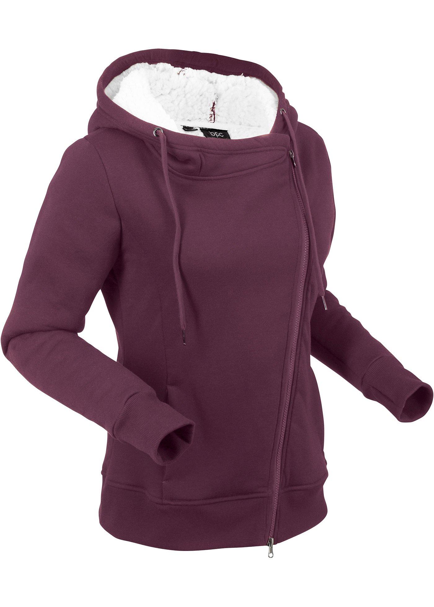 Veste en polaire et peluche à capuche