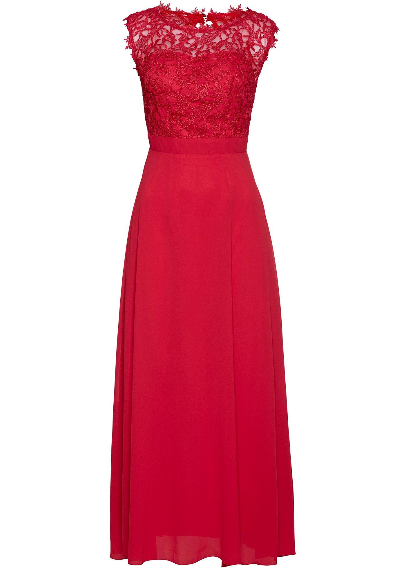 Robe longue de soirée à dentelle