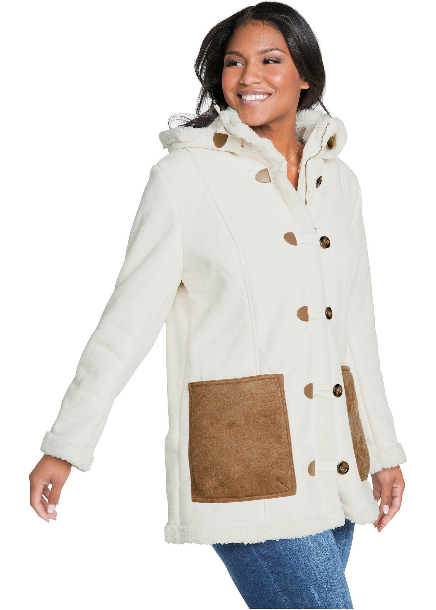 Manteau synthétique imitation peau d'agneau - designed by Maite Kelly