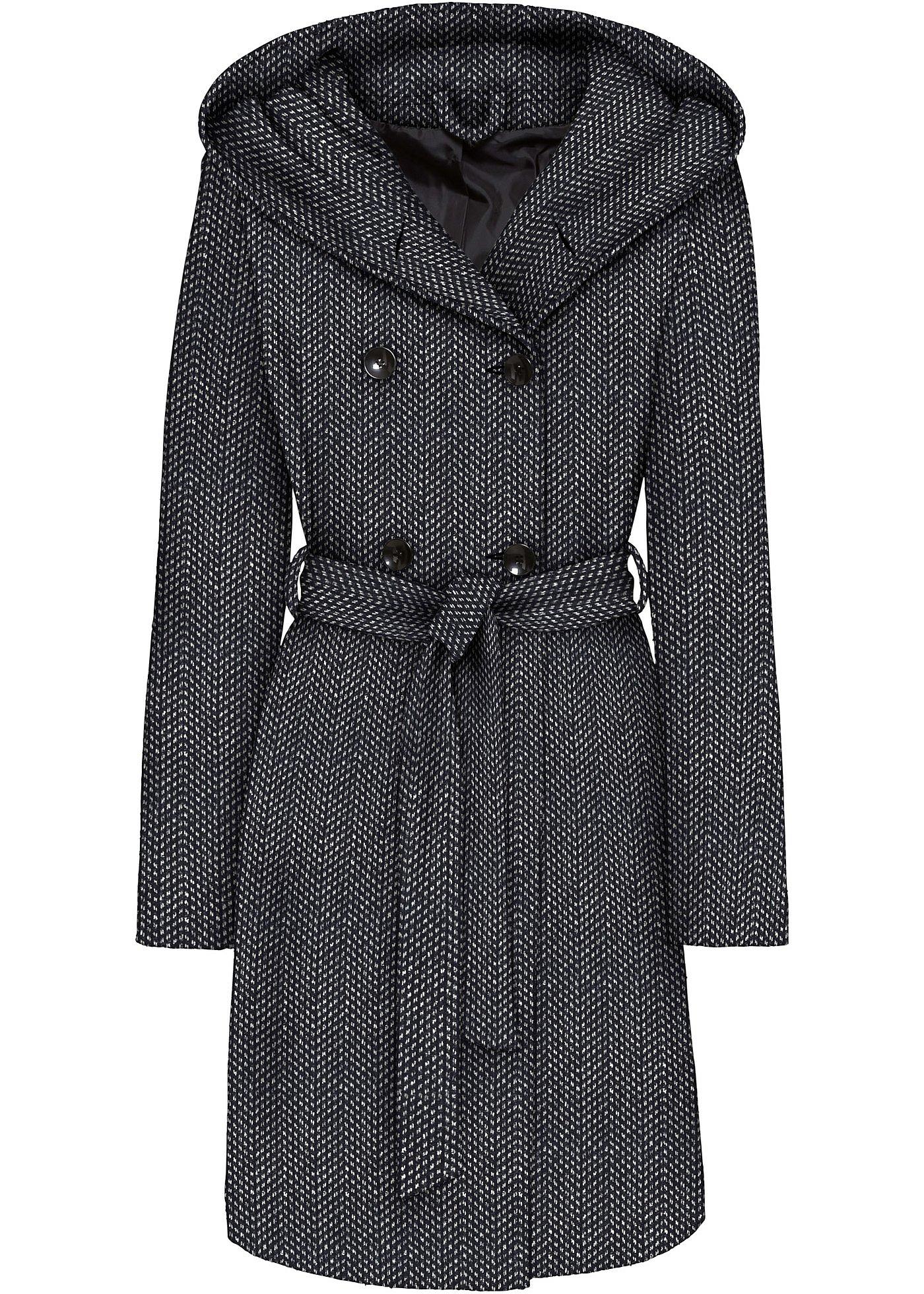 Manteau court à teneur en laine