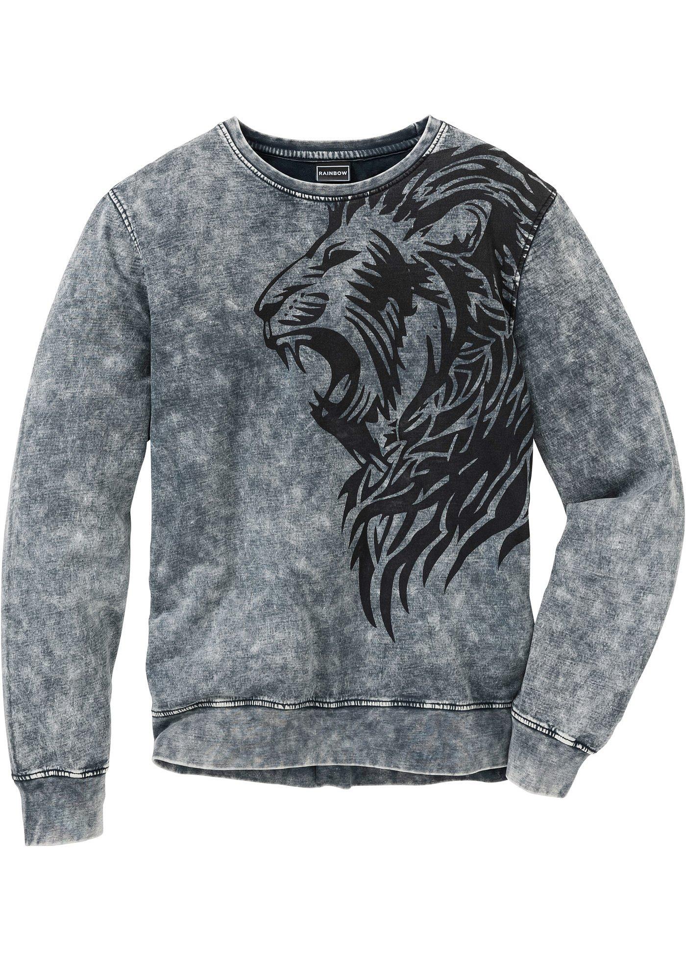 Sweat-shirt délavé, Slim Fit