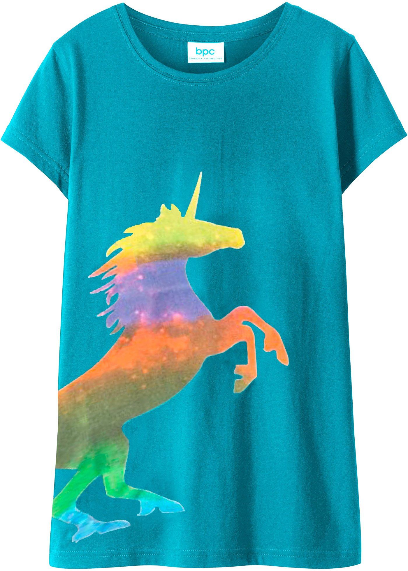 T-shirt fille avec imprimé licorne
