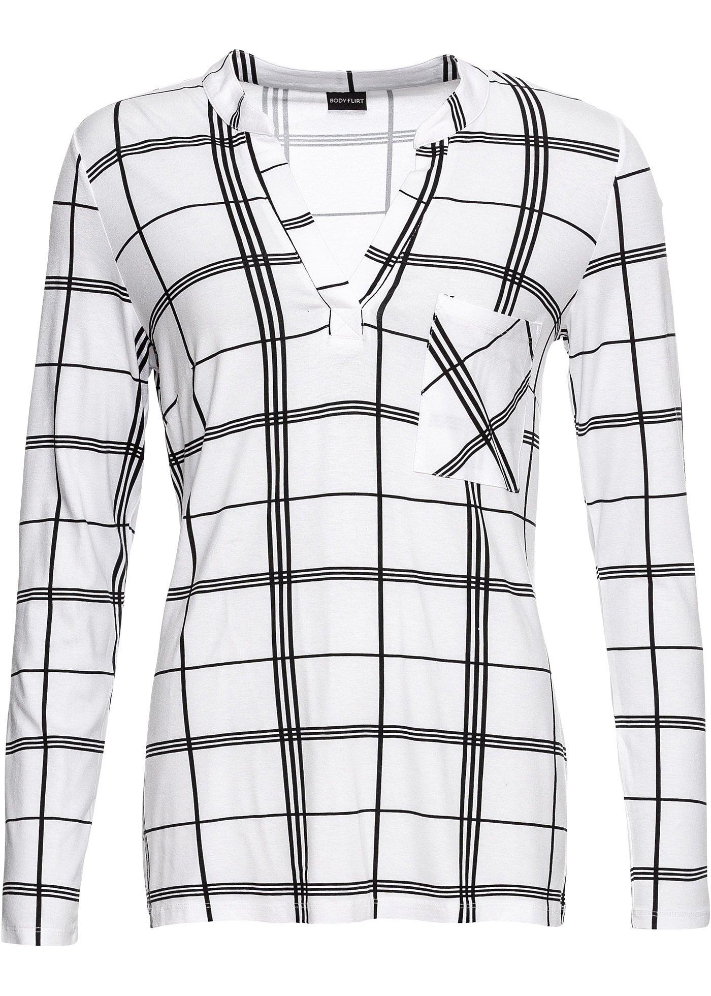 T-shirt manches longues à carreaux