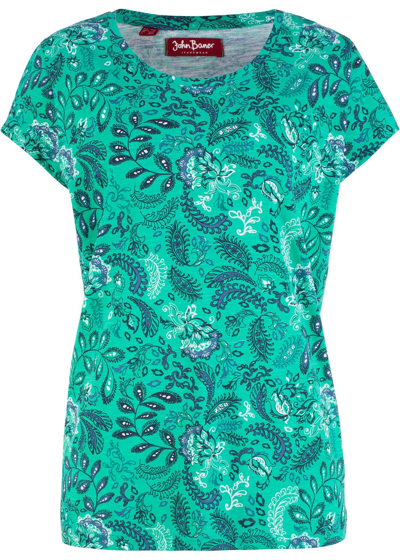 T-shirt coton imprimé, manches courtes