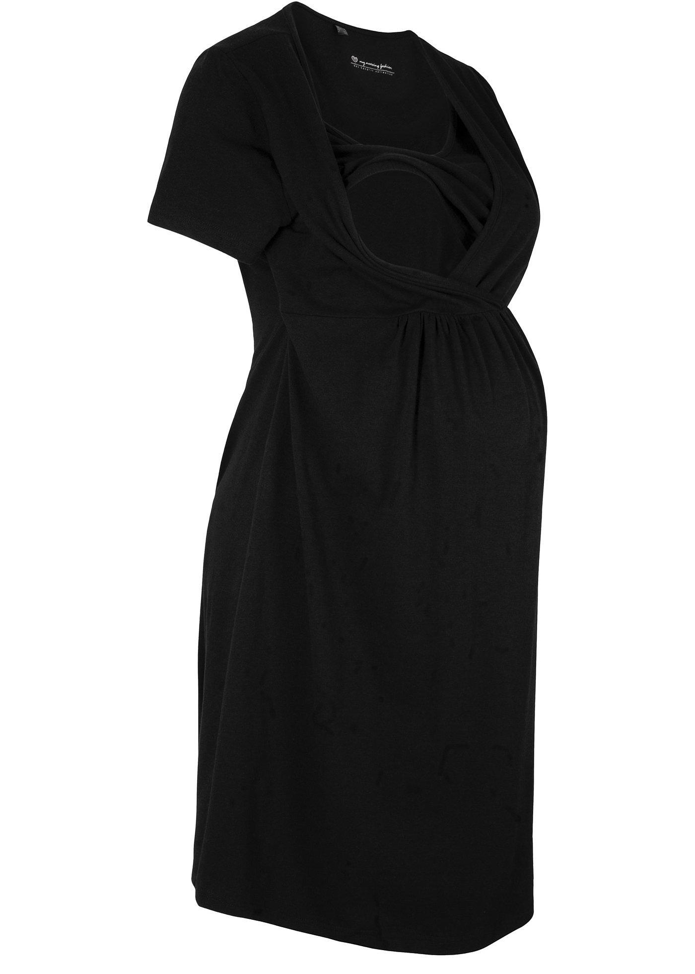 Robe en jersey de grossesse avec fonction allaitement