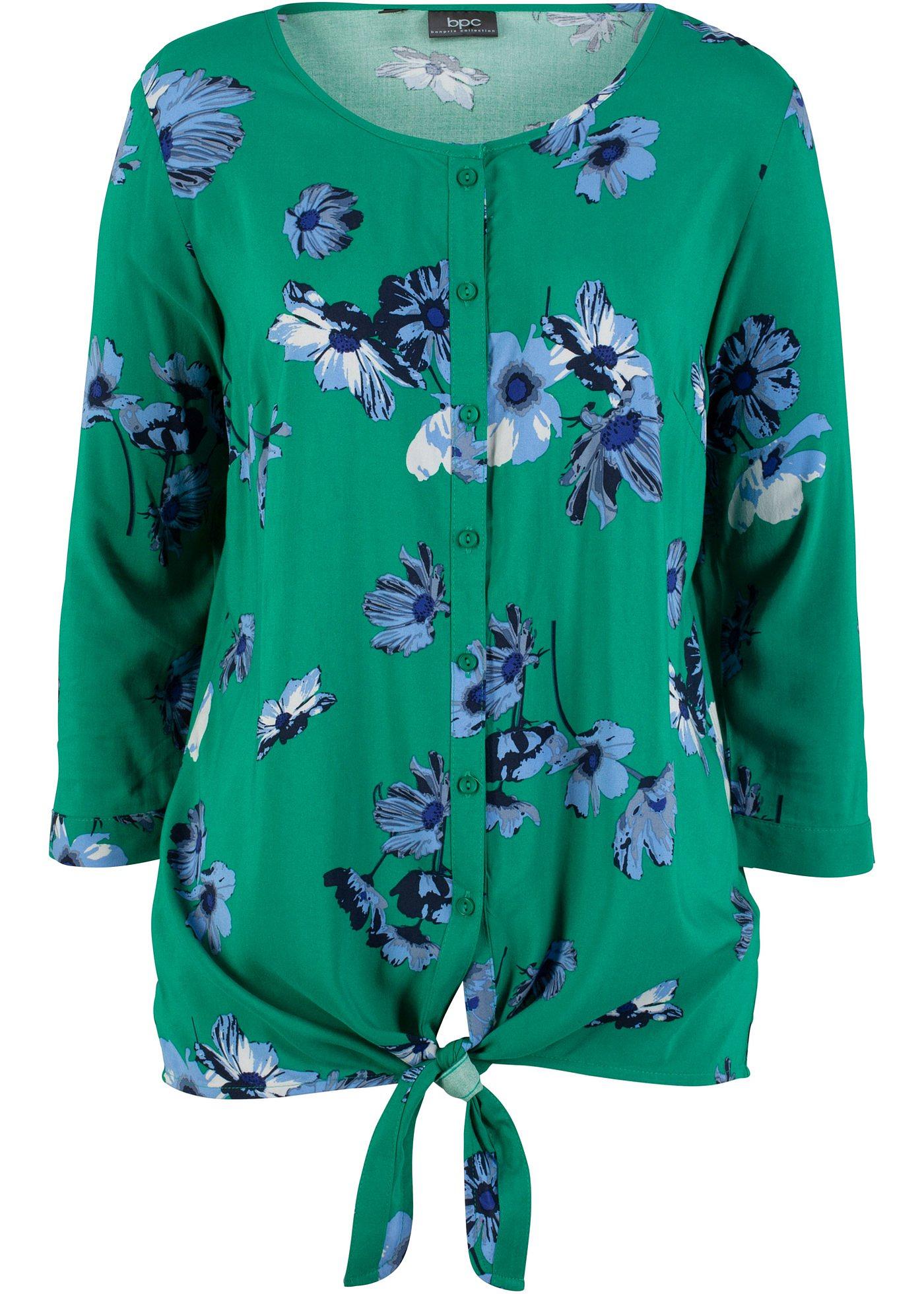 Chemisier manches 3/4 à imprimé floral