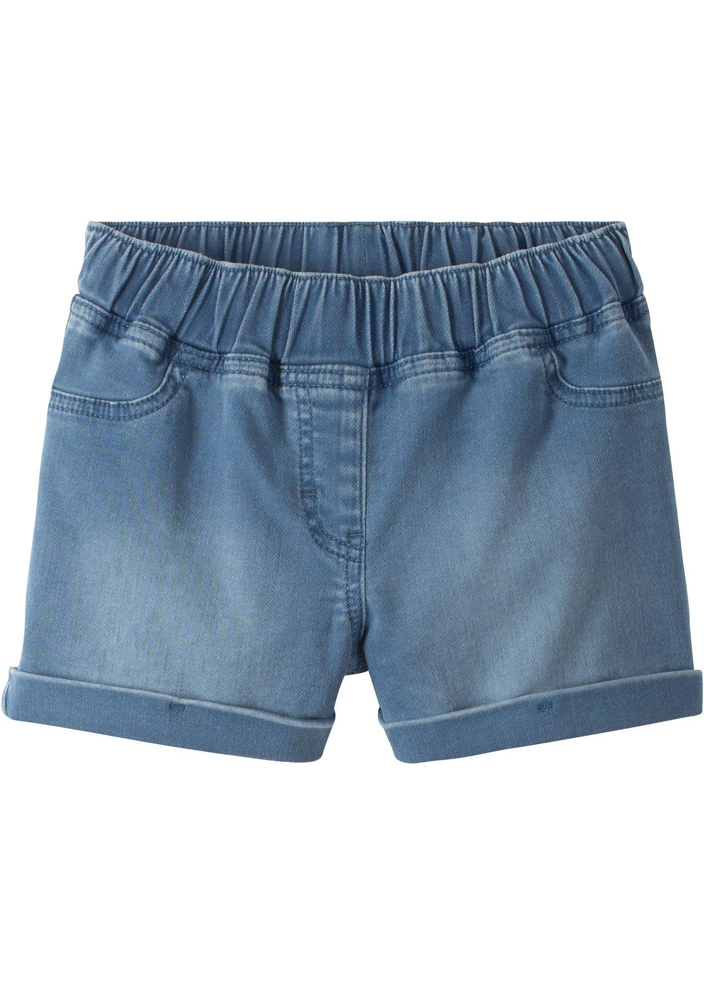 Short en jean-sweat fille