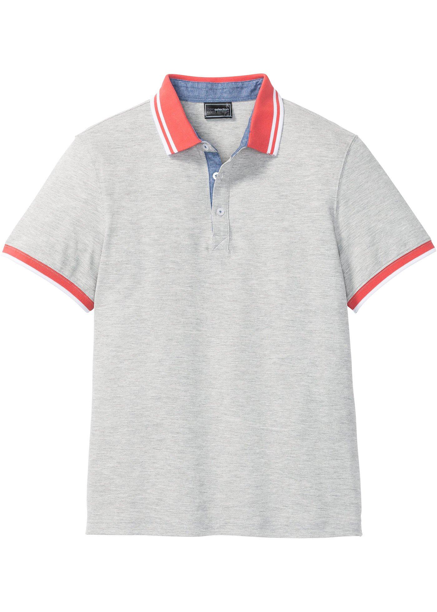 Polo avec col contrastant, manches courtes