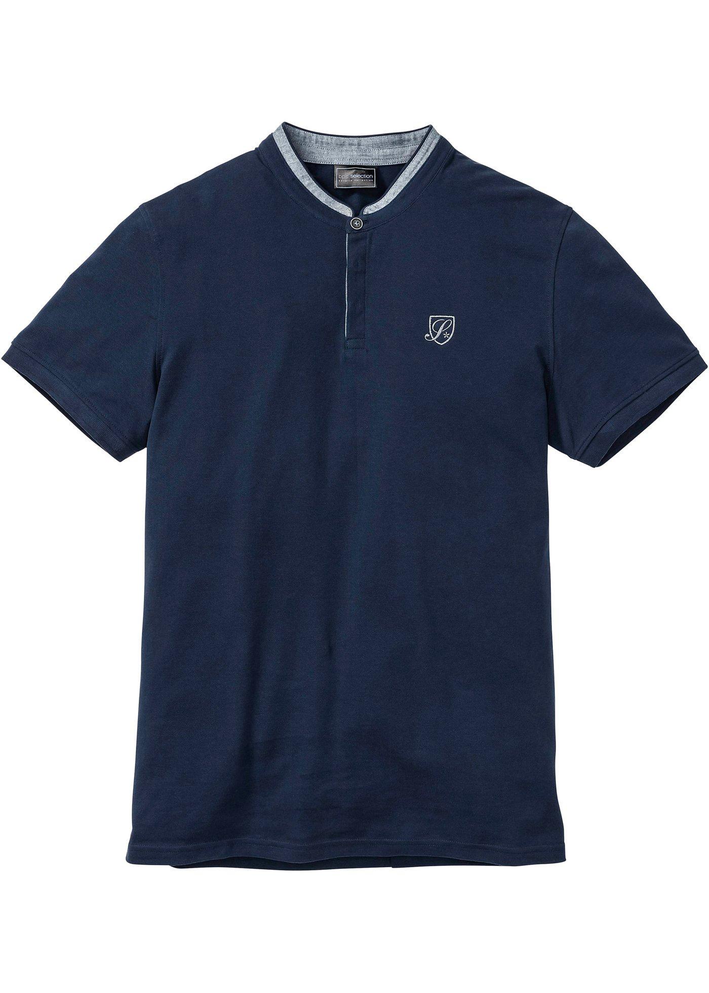 T-shirt en piqué avec col montant