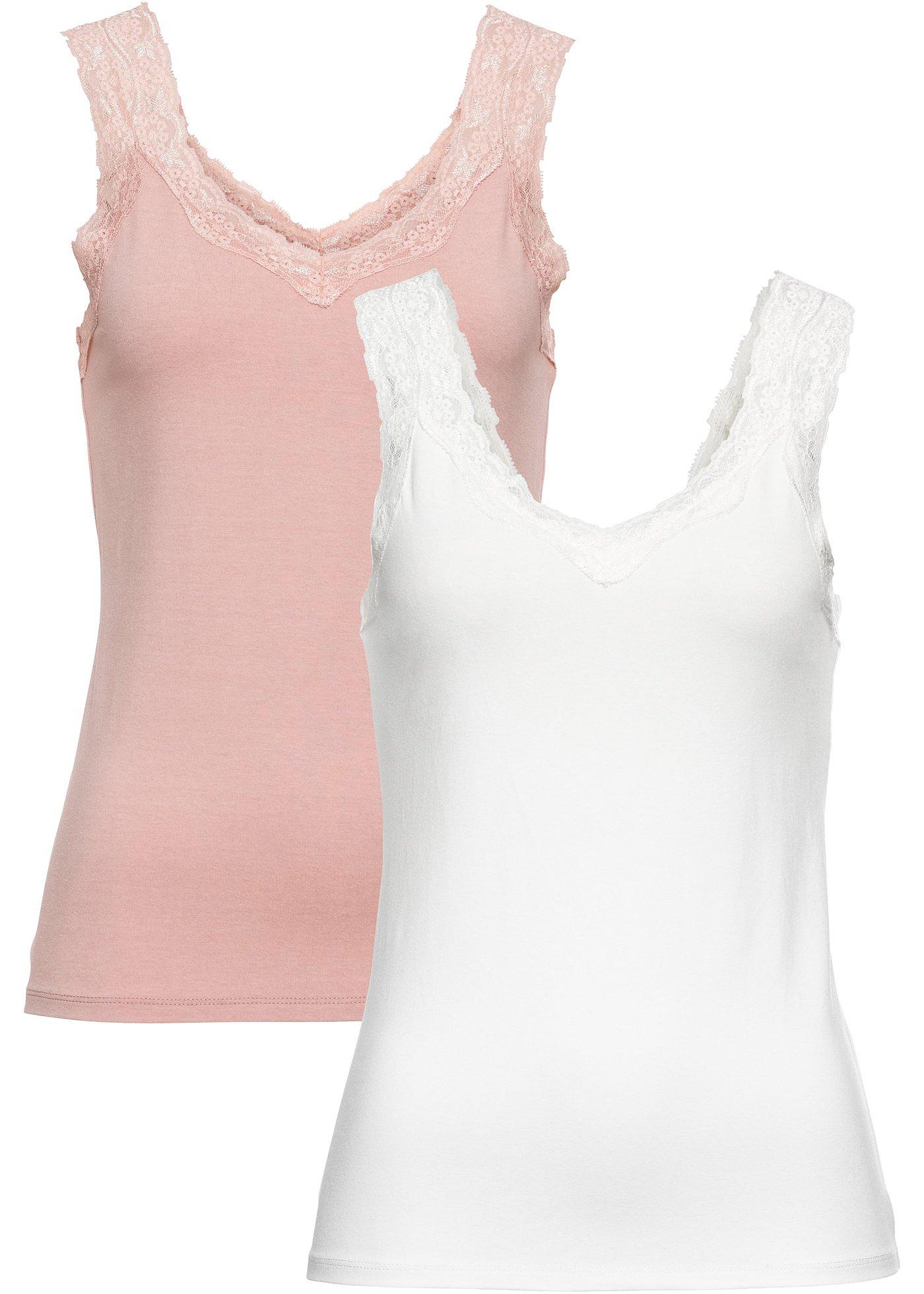 Lot de 2 tops à dentelle