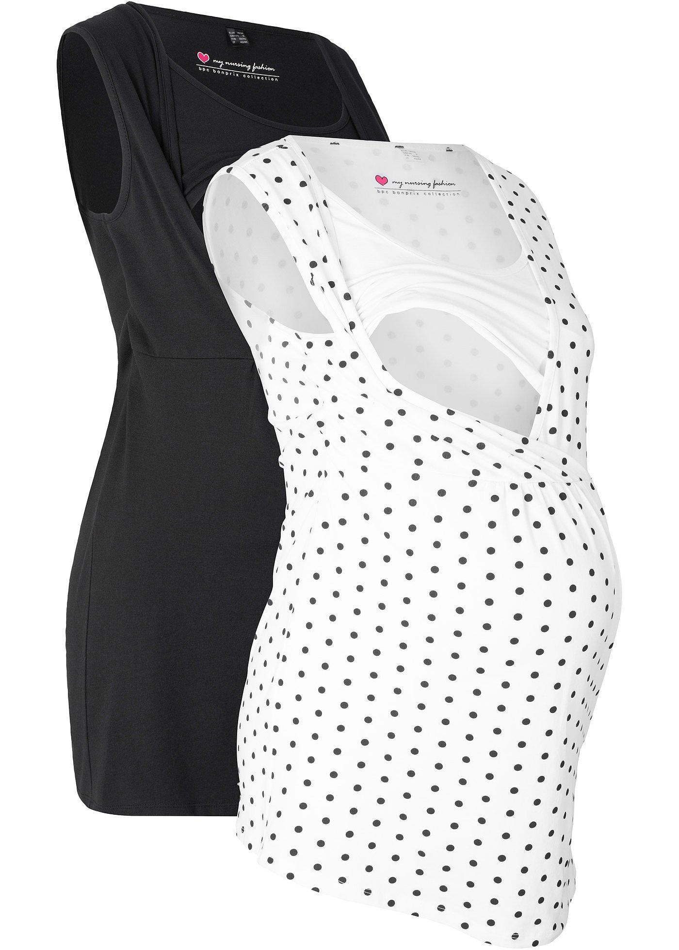 Lot de 2 tops de grossesse/d'allaitement