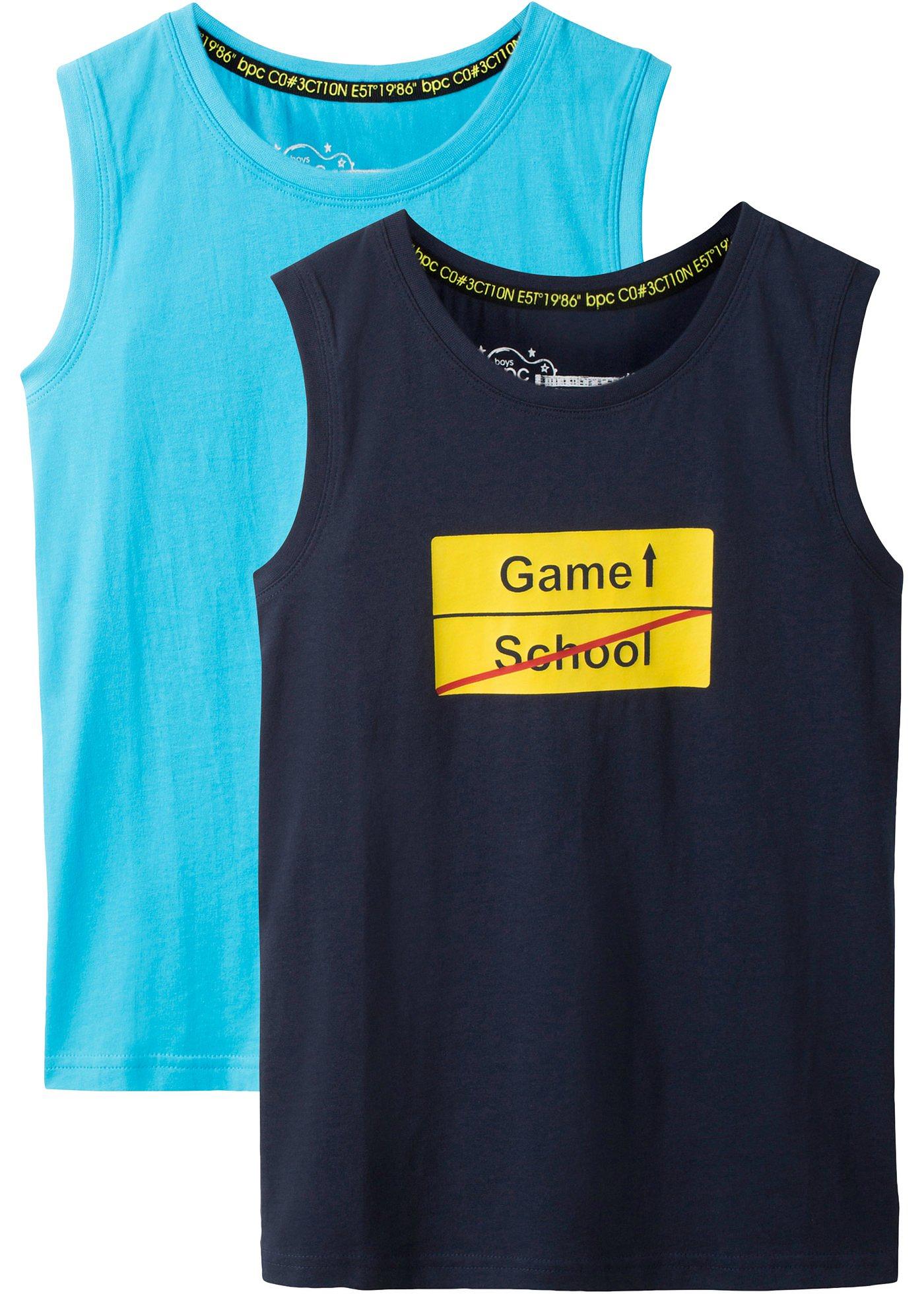 Lot de 2 débardeurs garçon coton bio