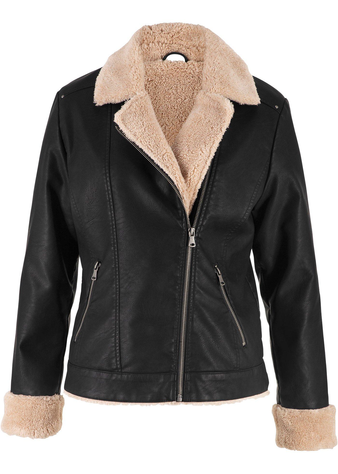 Veste rembourrée en synthétique imitation cuir