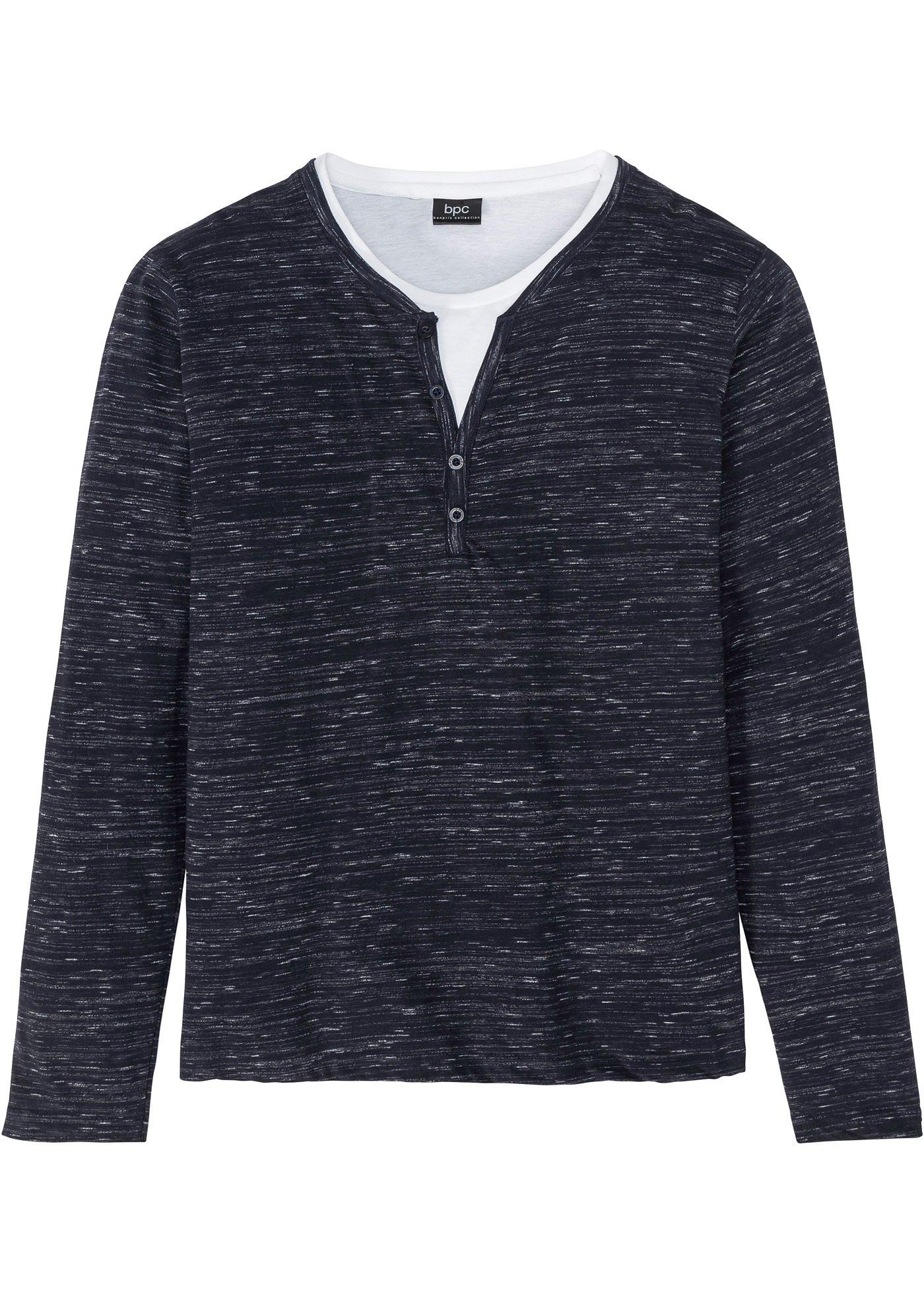 T-shirt manches longues aspect double épaisseur