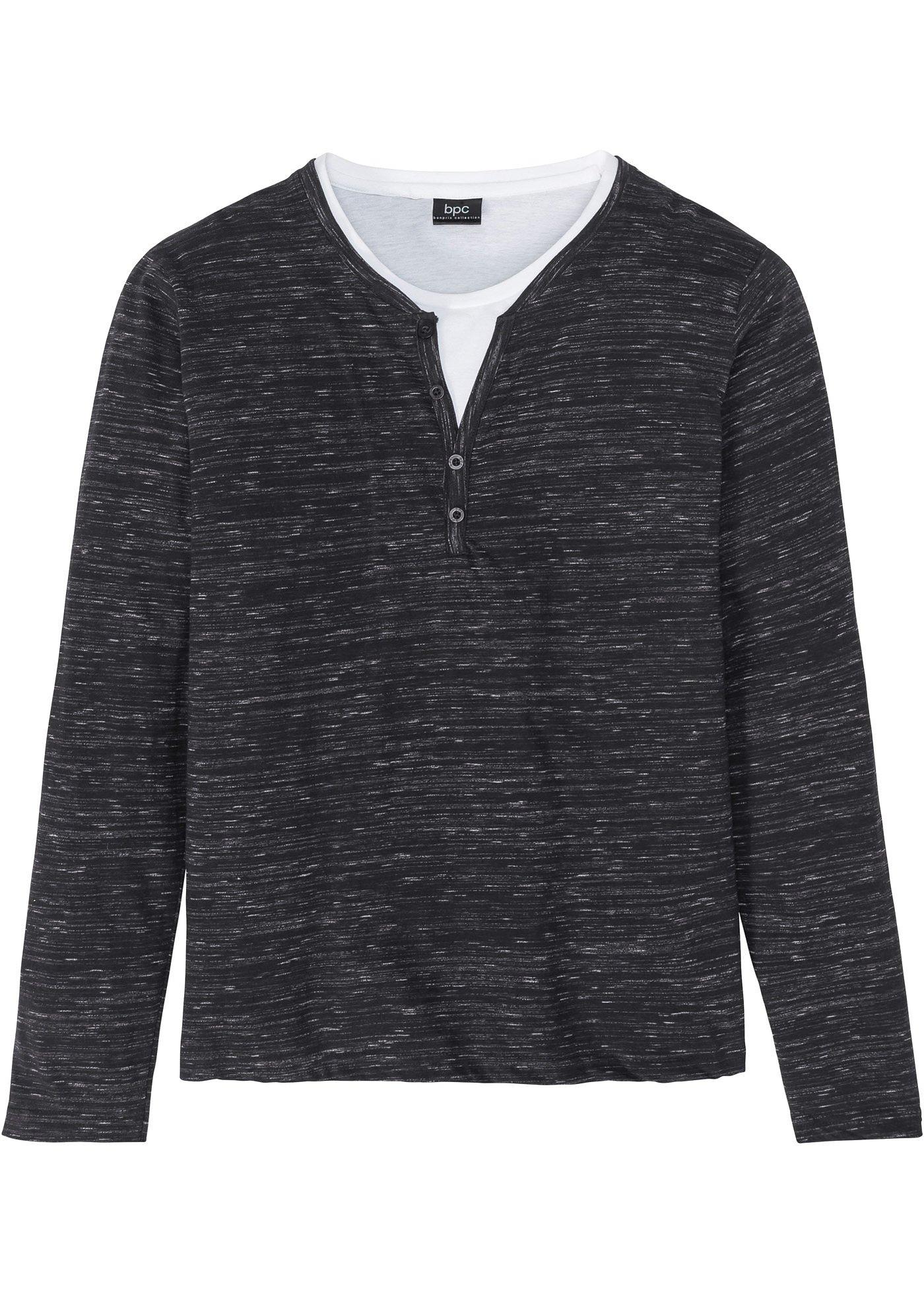 T-shirt manches longues aspect double épaisseur