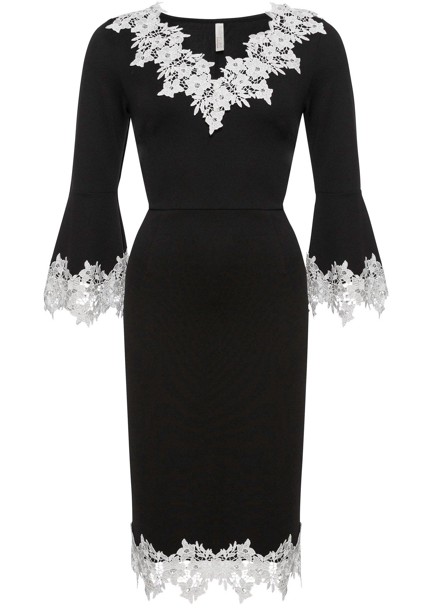 Robe en jersey à dentelle