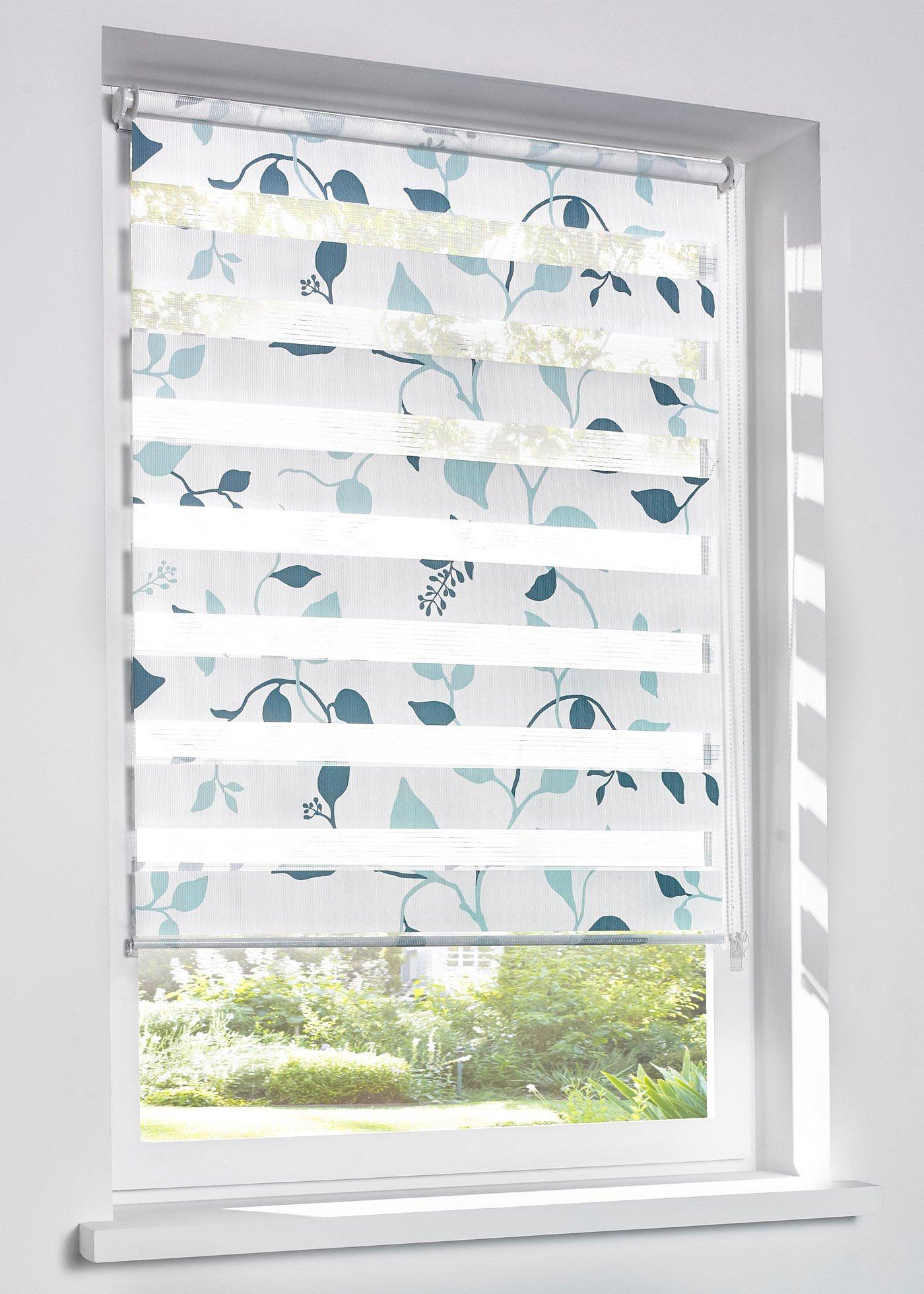 Store enrouleur double motif sarment