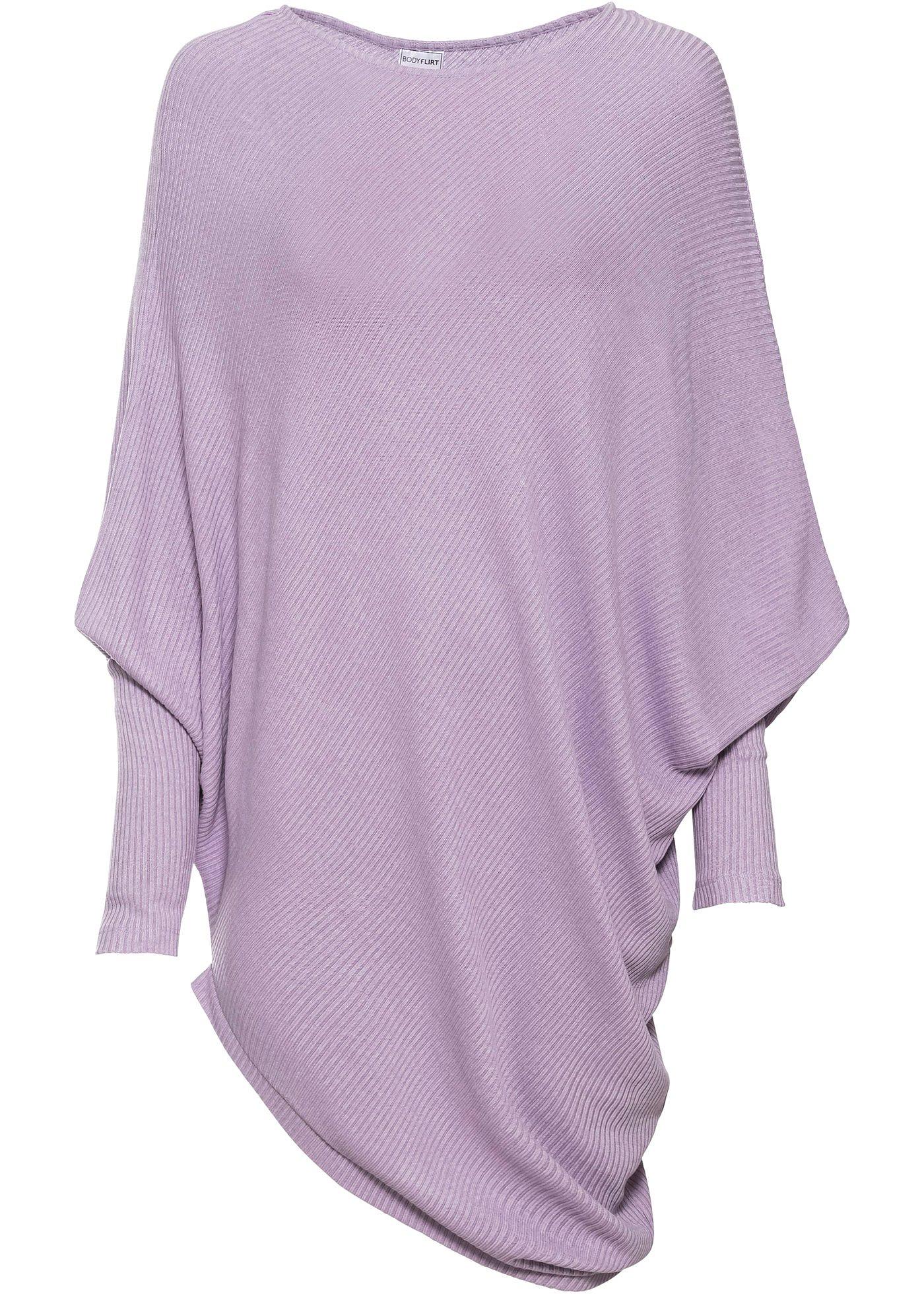 Pull oversize avec base asymétrique