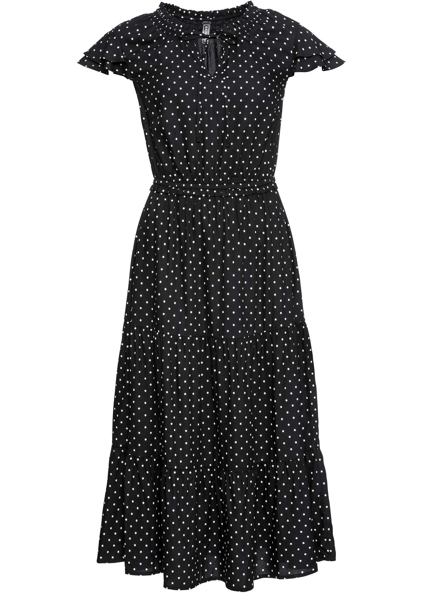 Robe midi à pois en viscose durable
