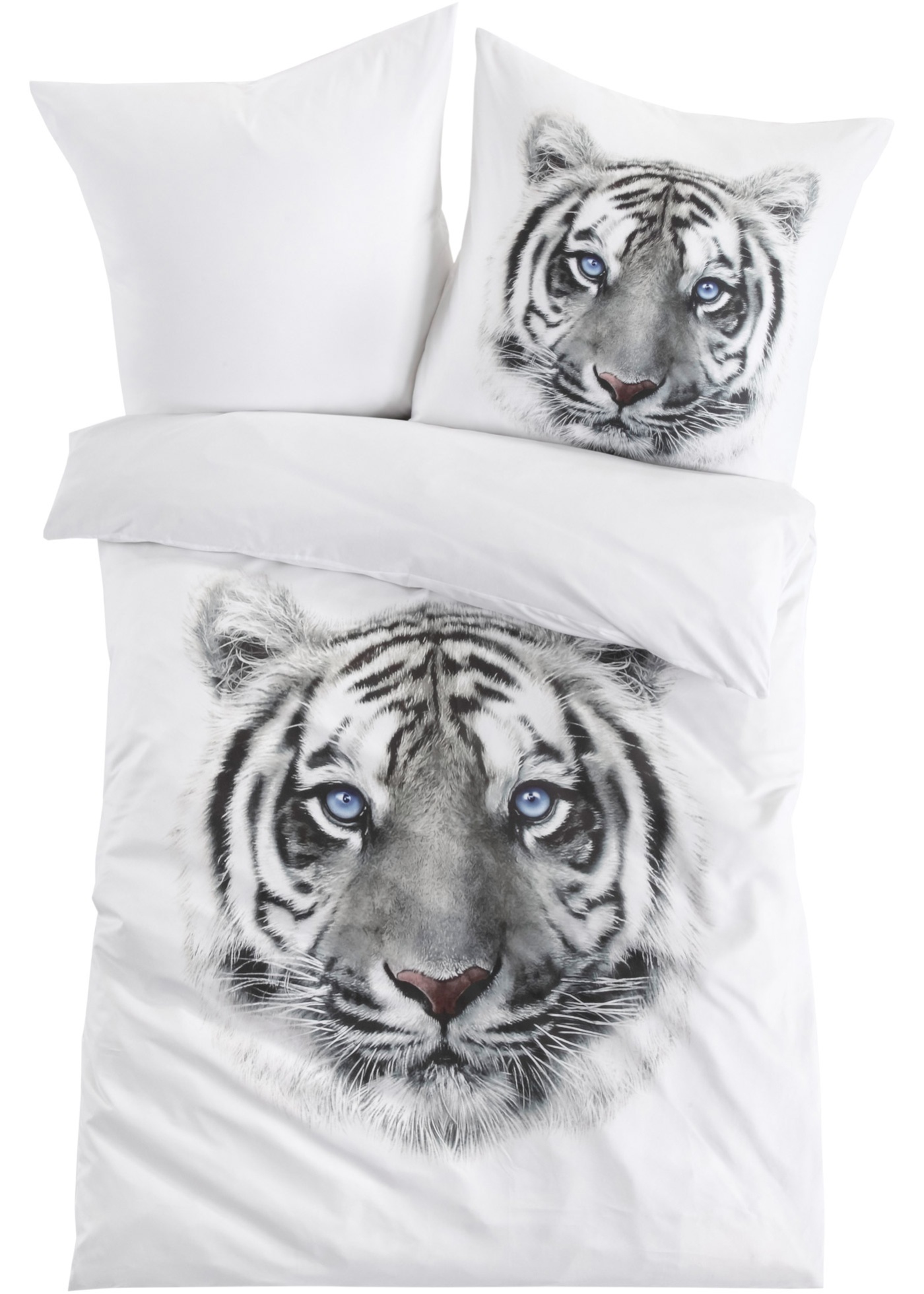 Parure de lit réversible motif tigre