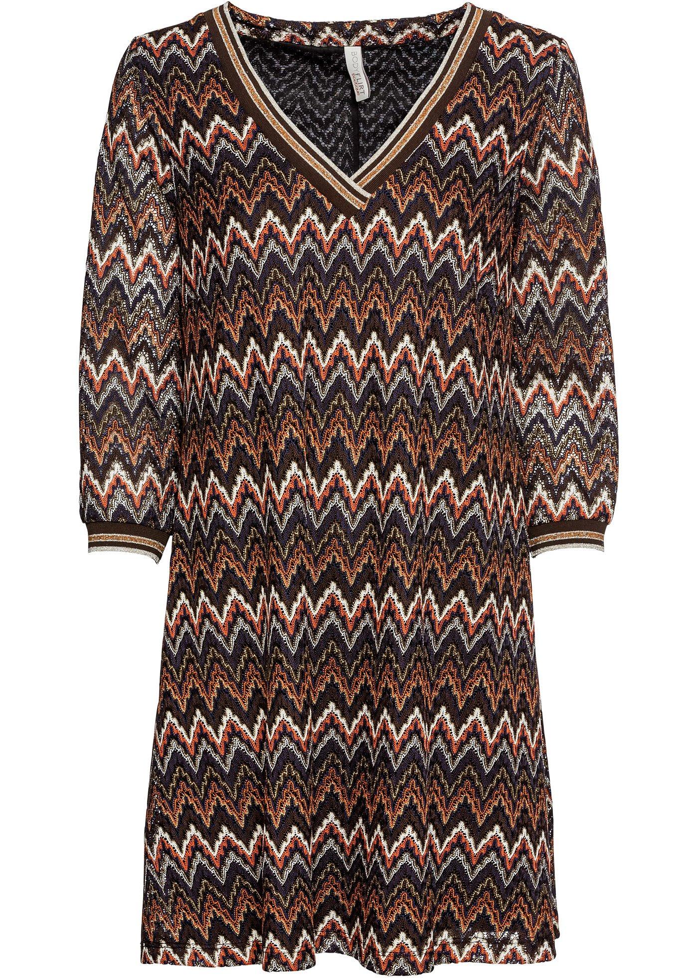 Robe en dentelle avec motif chevron