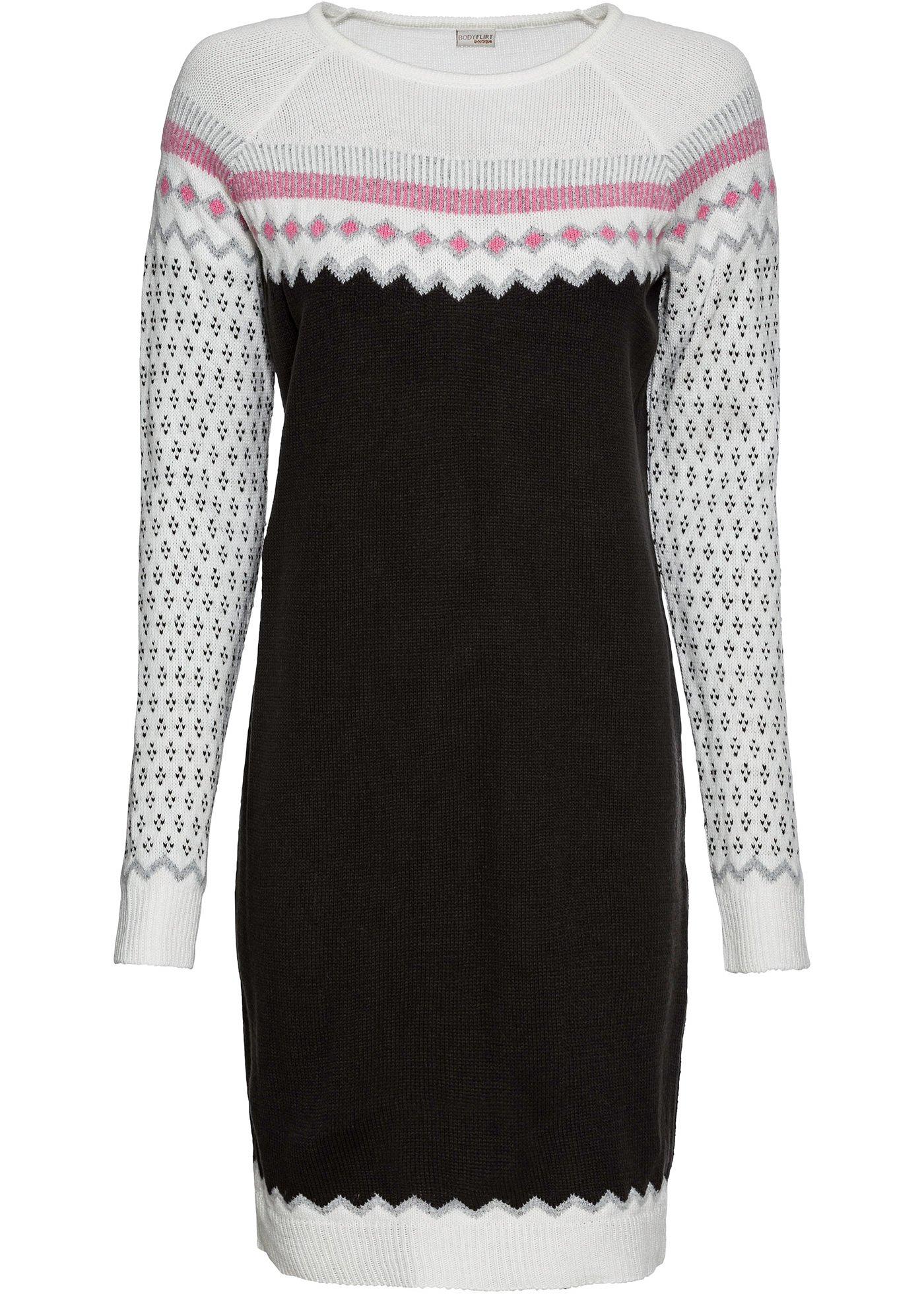 Robe en maille à motifs