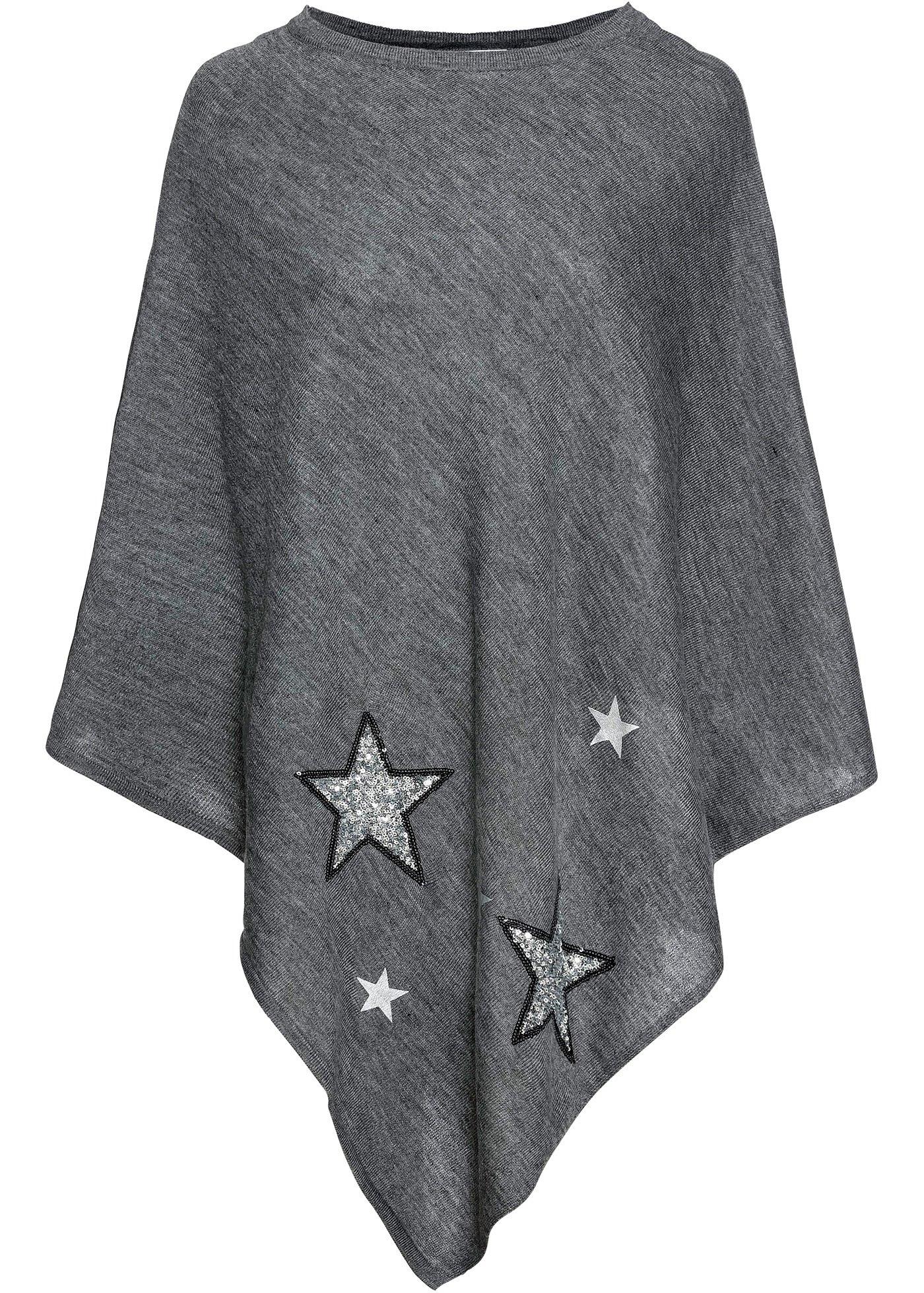 Poncho à étoiles en paillettes
